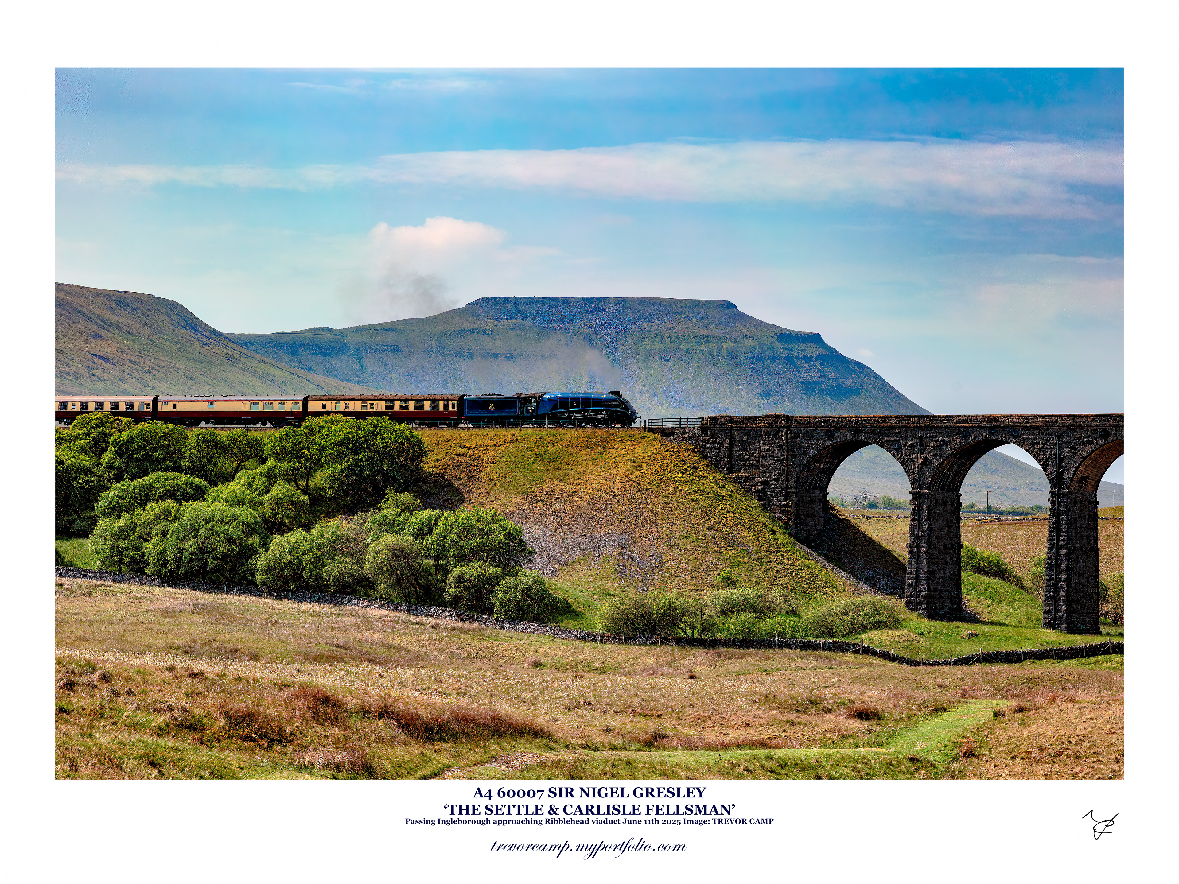 SNG Passing Inglebough crossing Ribblehead - 7988