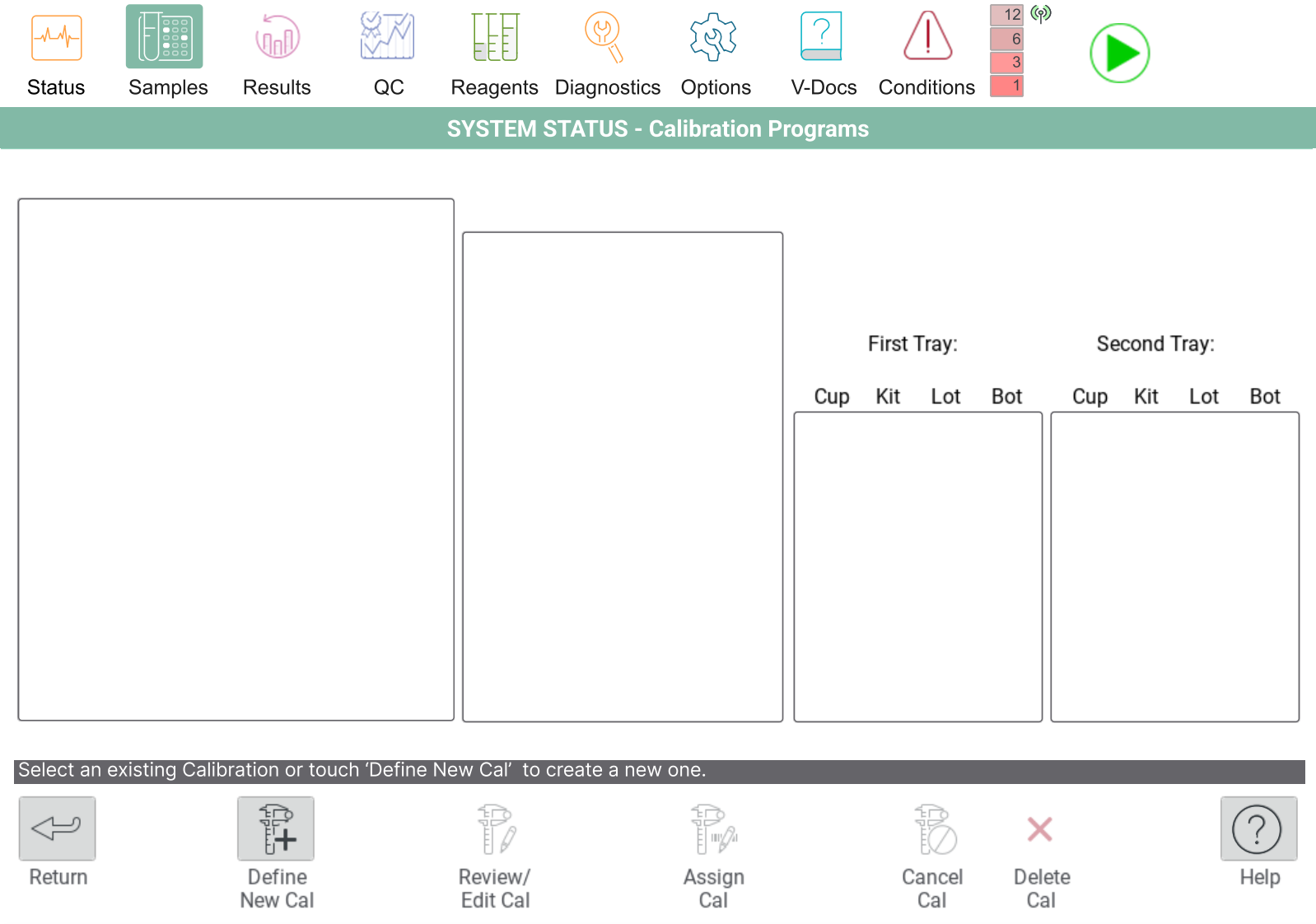 Samples: System Status Calibration Programs