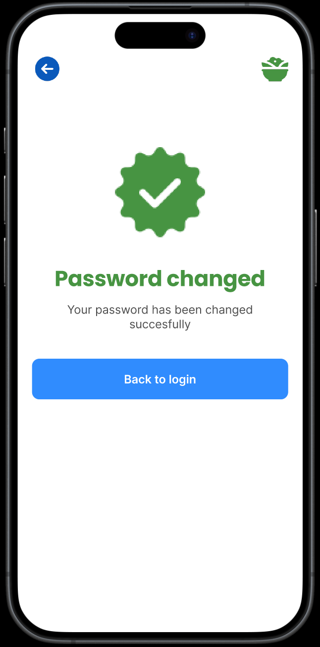 Password Changed Page
