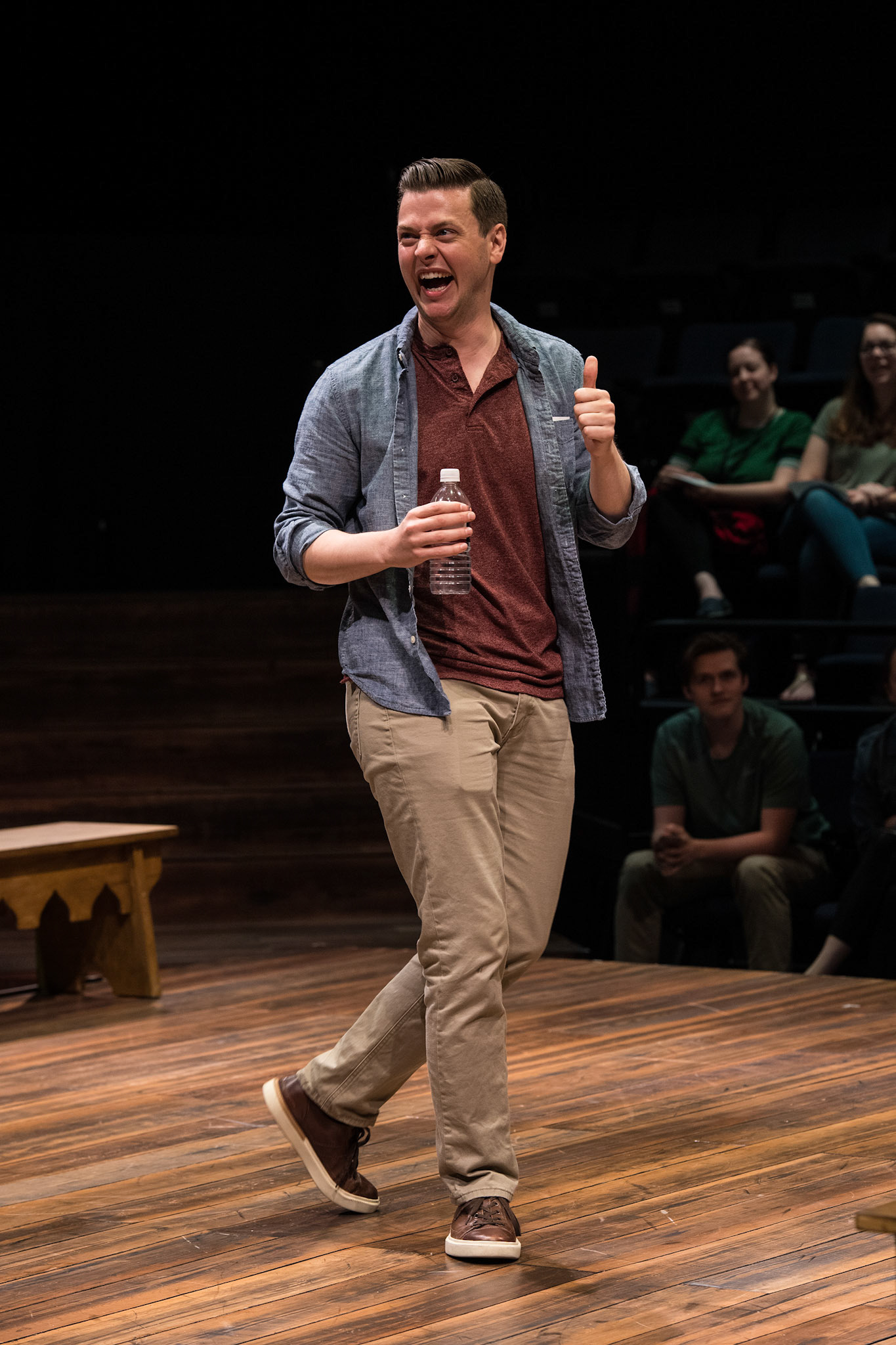 Michael Doherty in the Utah Shakespeare Festival’s 2019 production of Every Brilliant Thing. (Photo by Karl Hugh. Copyright Utah Shakespeare Festival 2019.)