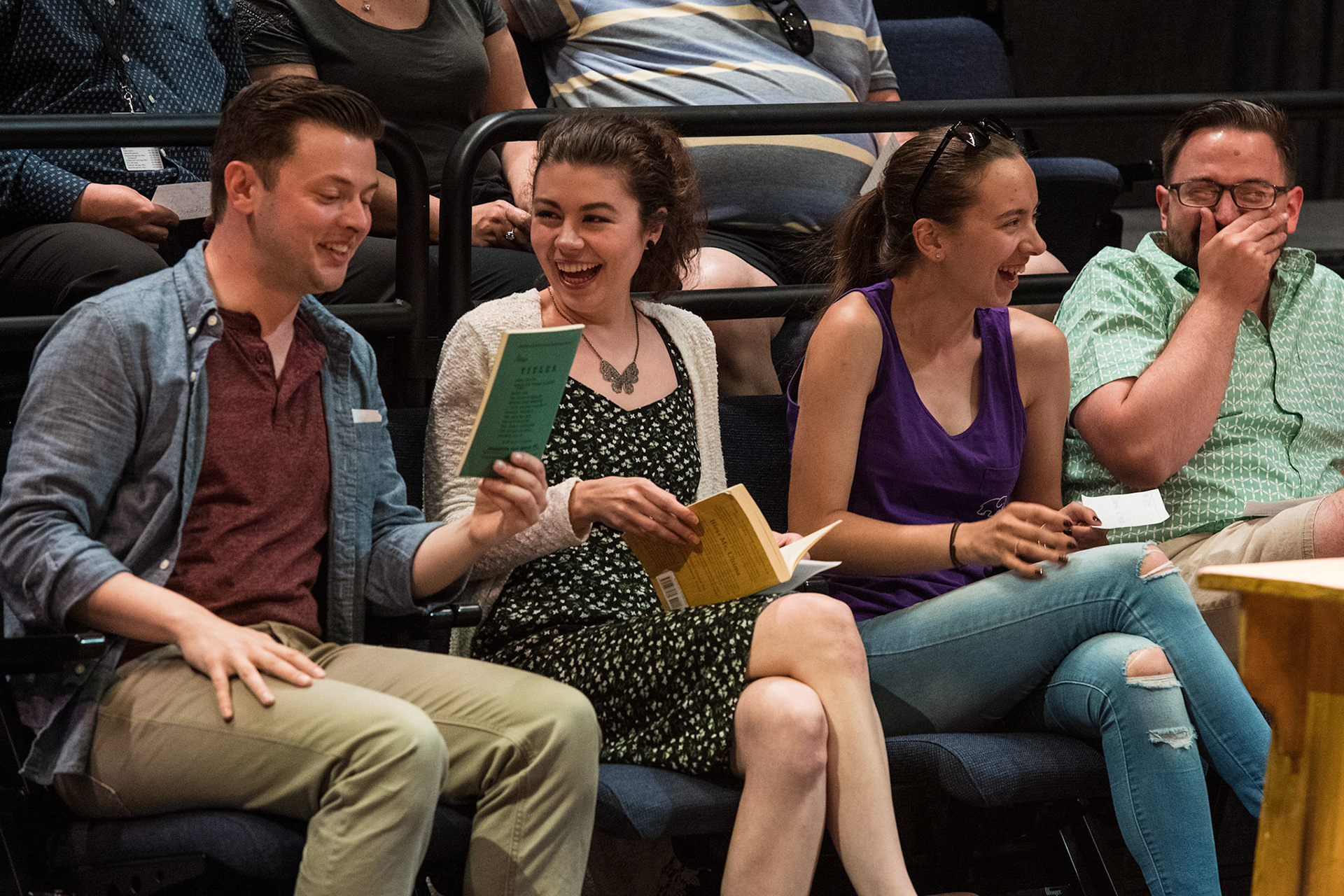 Michael Doherty in the Utah Shakespeare Festival’s 2019 production of Every Brilliant Thing. (Photo by Karl Hugh. Copyright Utah Shakespeare Festival 2019.)