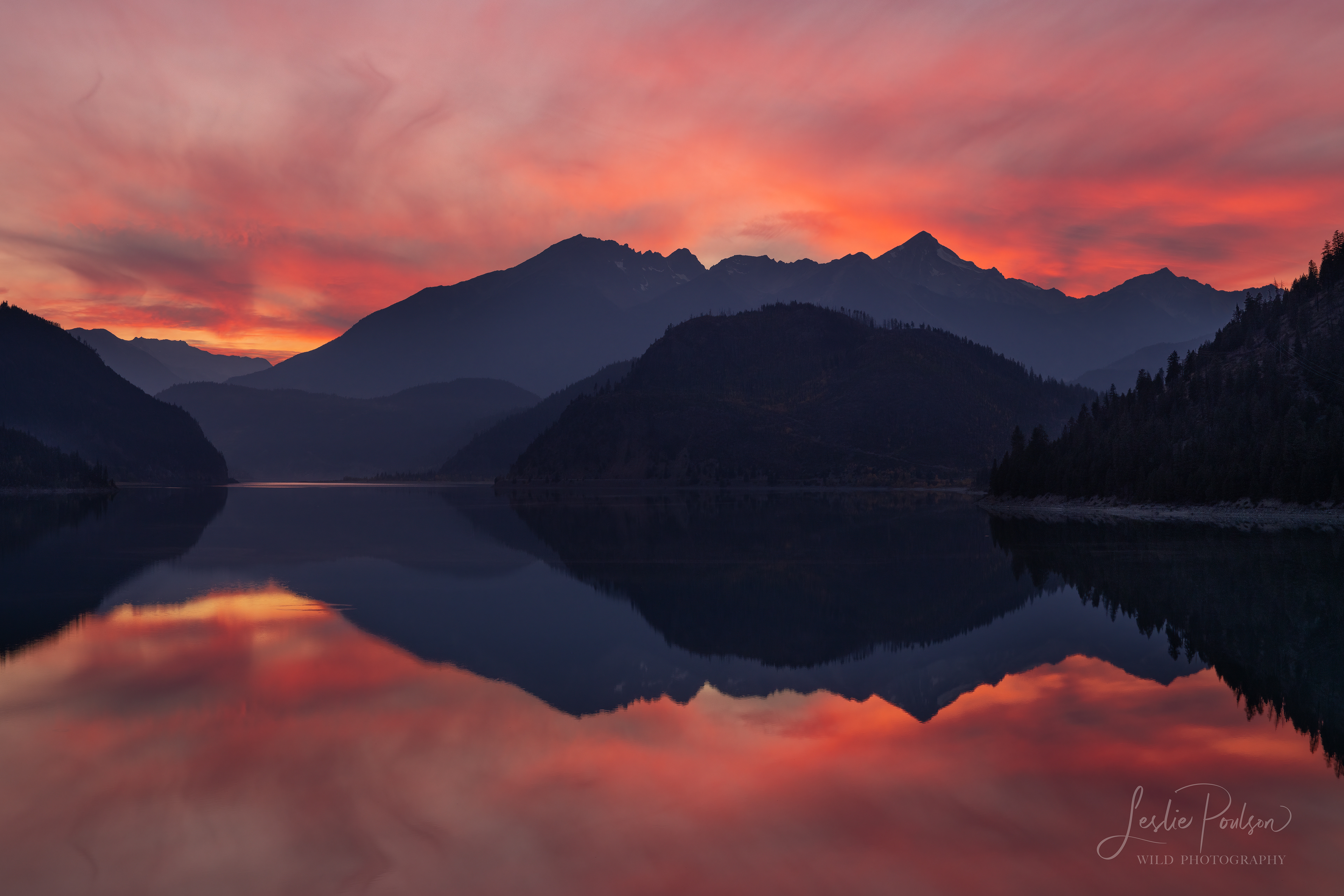 Sunset over the lake - Canada
