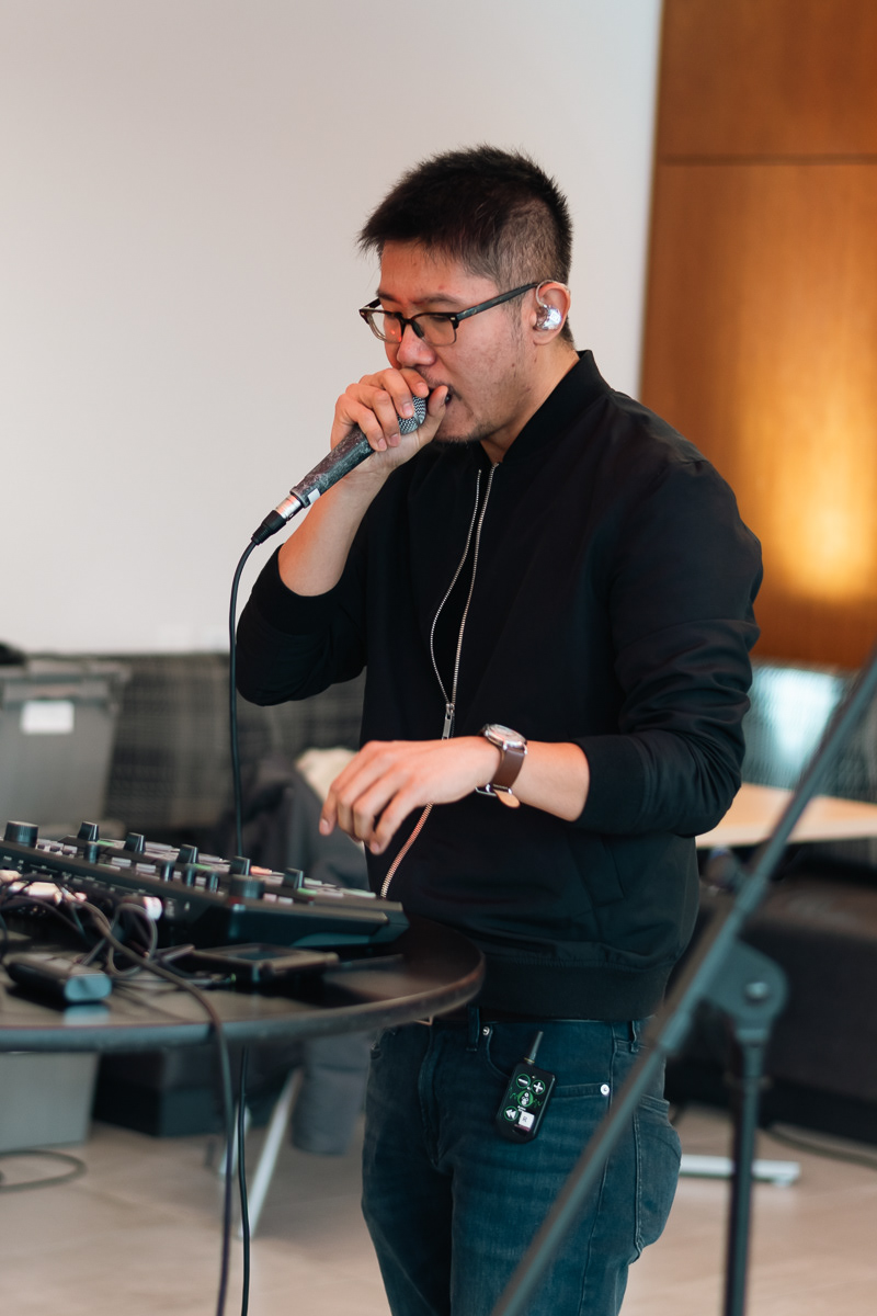 Guest Beat Boxer on campus, January 2024
