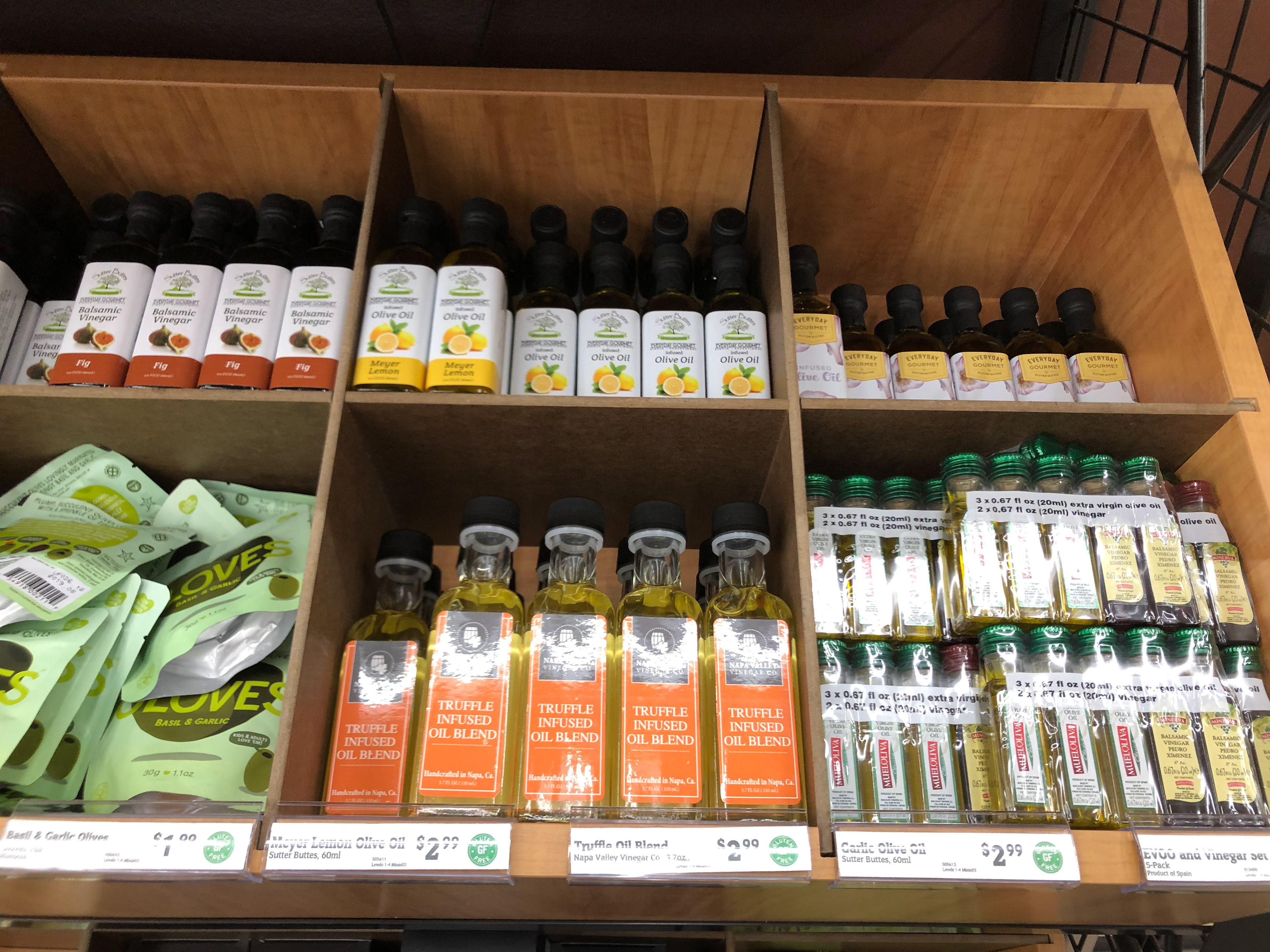 Small sample size oil bottles.
