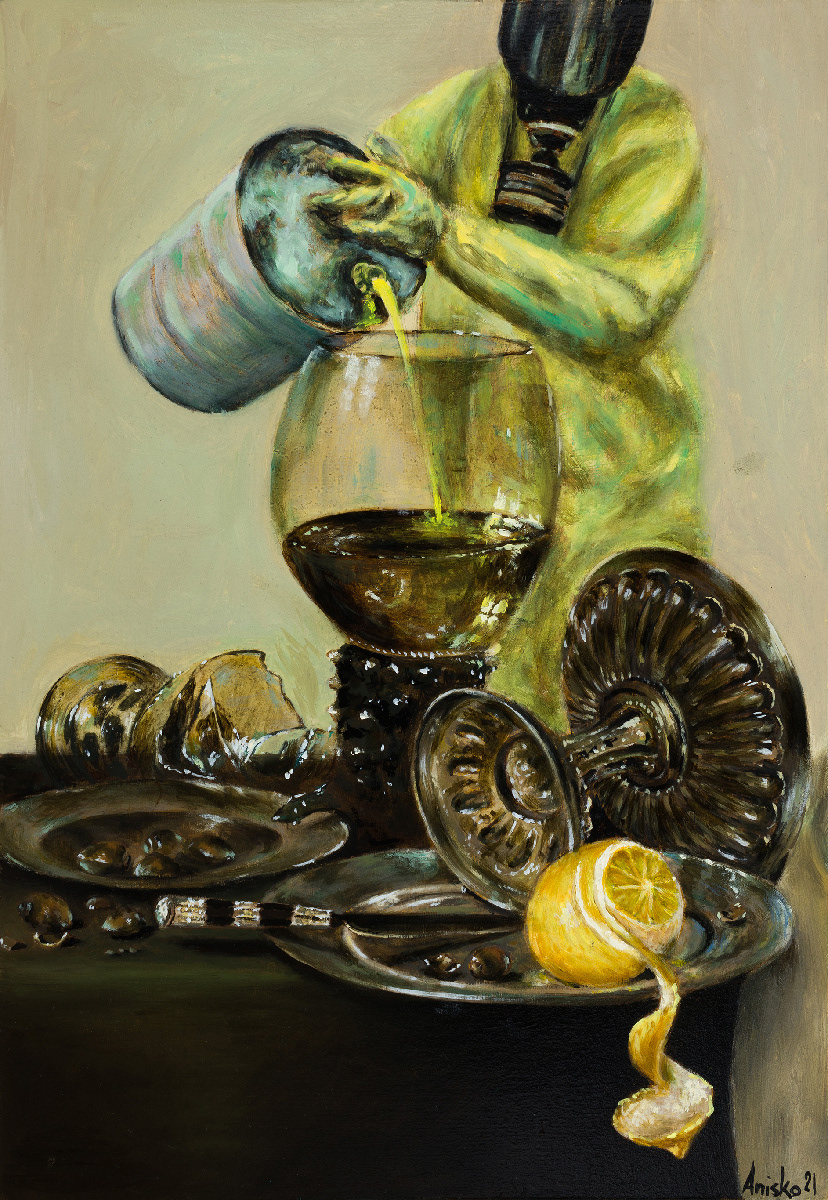 Still Life with a Dash of Pesticides - oil on HDF panel