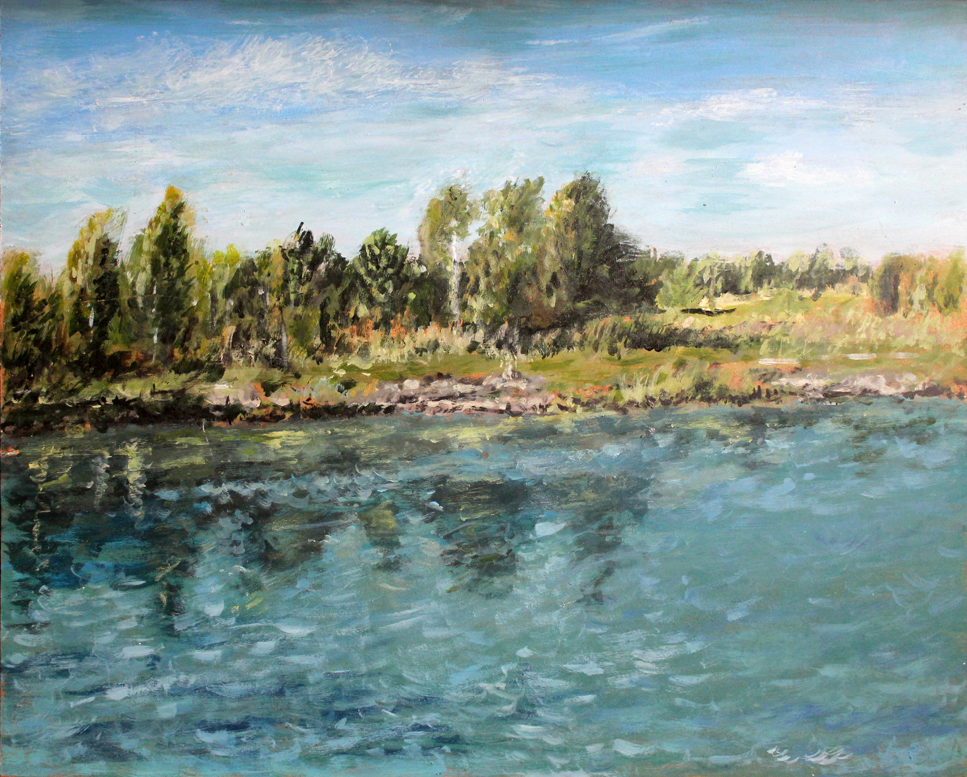 En Plein Air at Noon - 2009 - acrylic on HDF panel