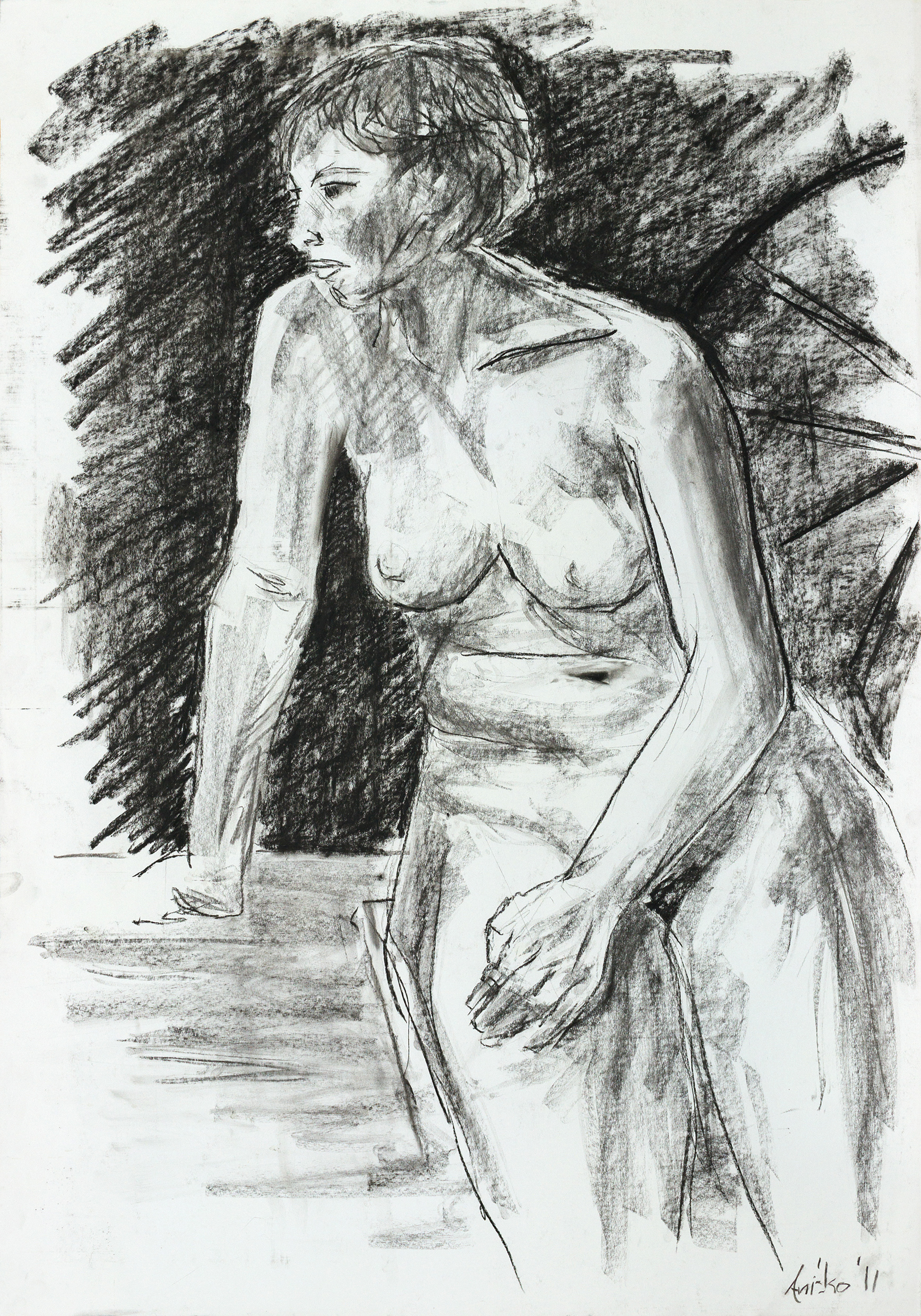 Human Study 40 - 2011 - charcoal on paper