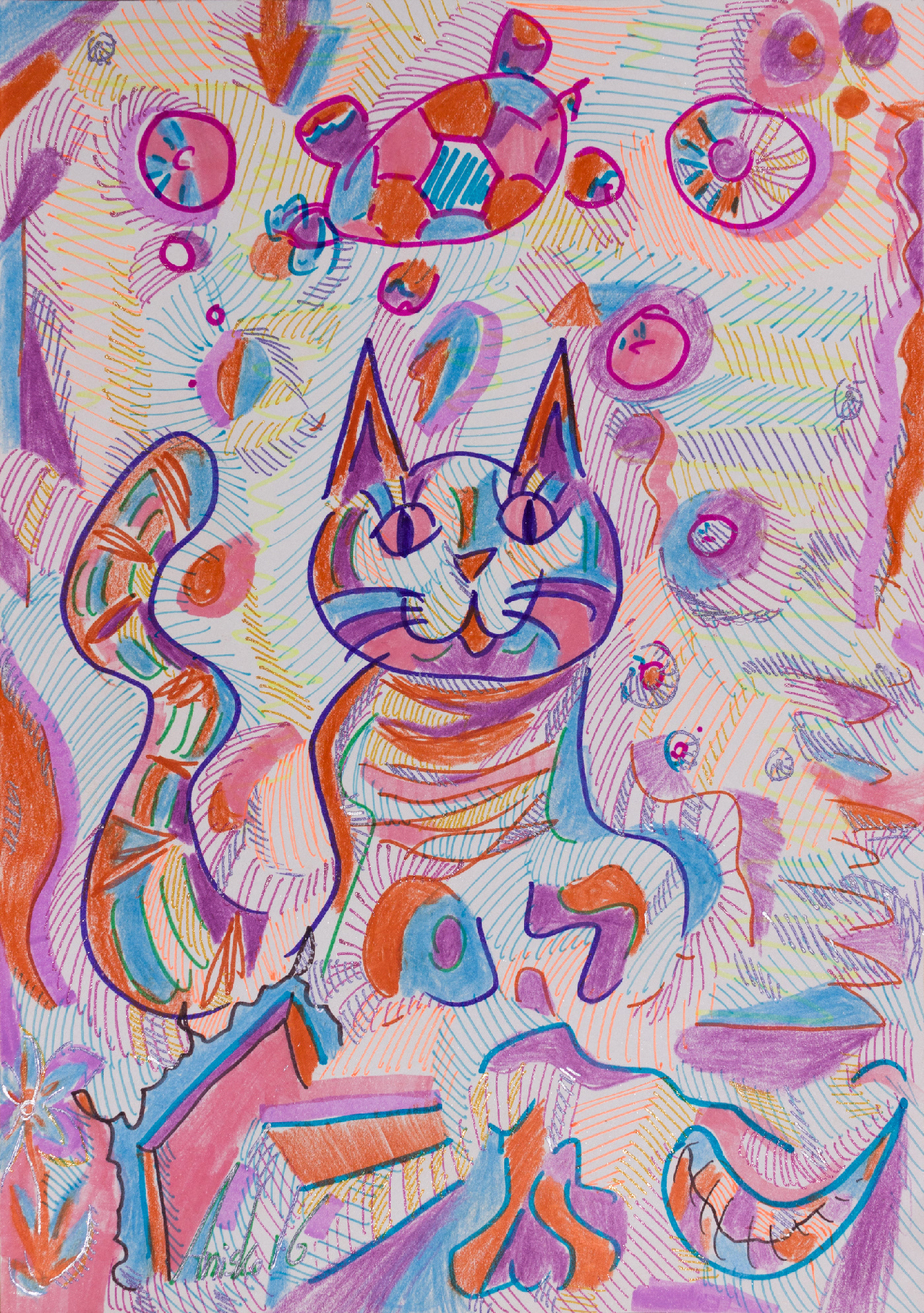 Niack Niack - 2016 - ink and colored pencils on paper