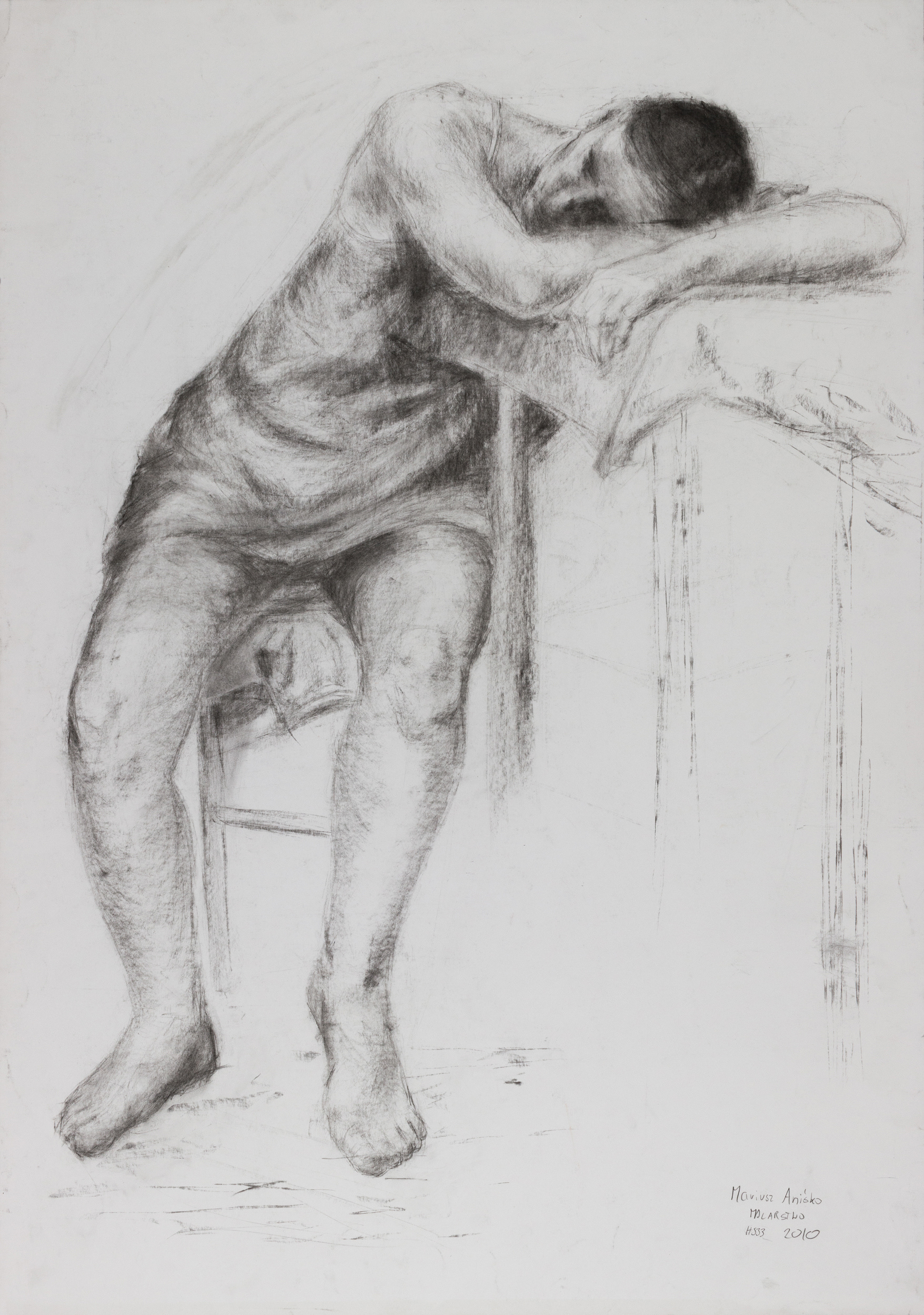 Human Study 33 - 2010 - charcoal on paper
