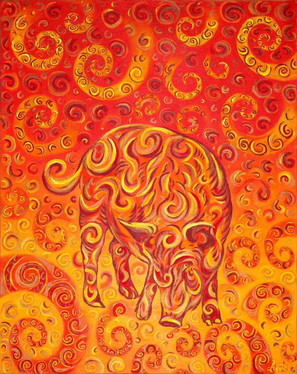 Year of The Pig - oil on linen
