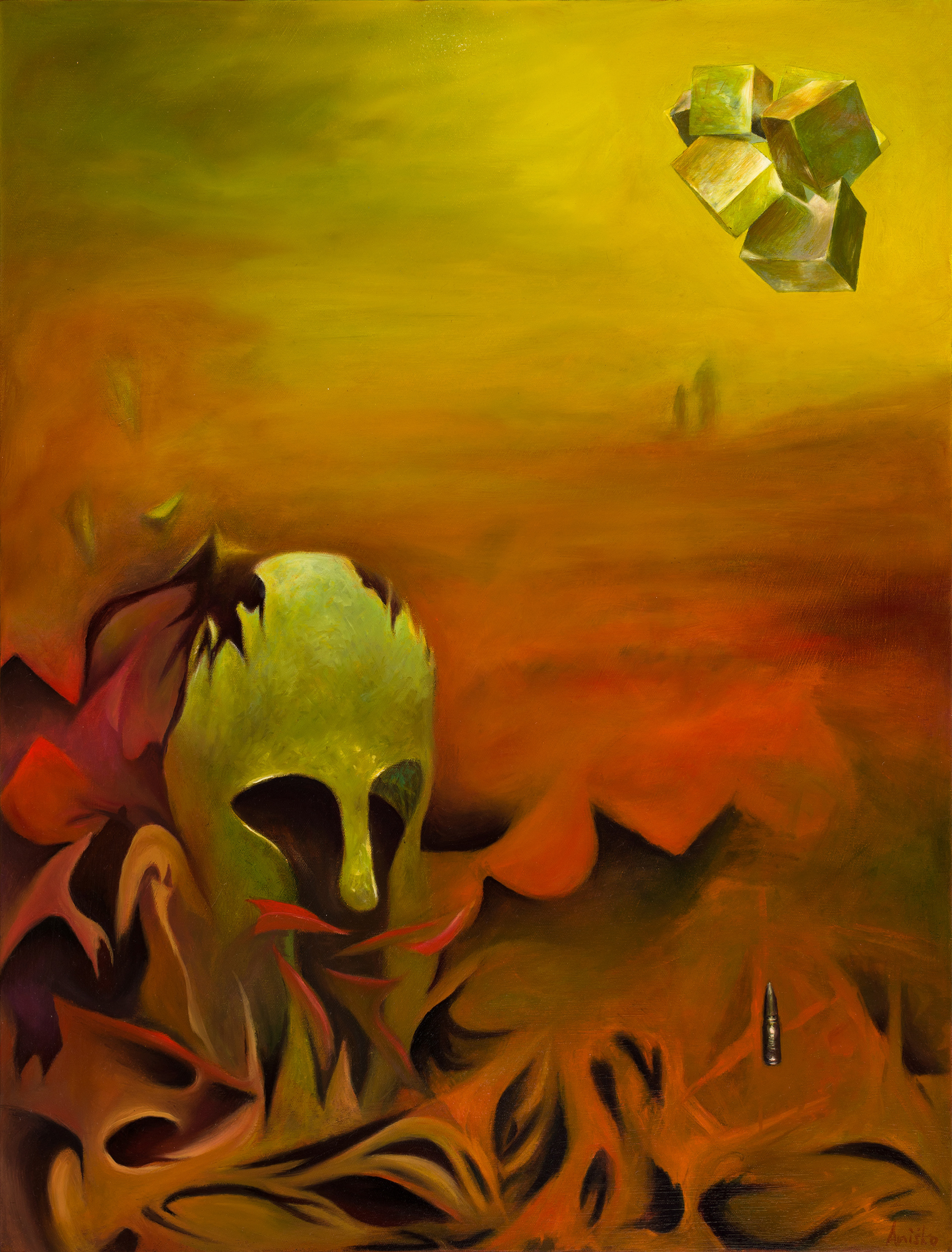 Bullet and a Target - 2020 - oil on canvas