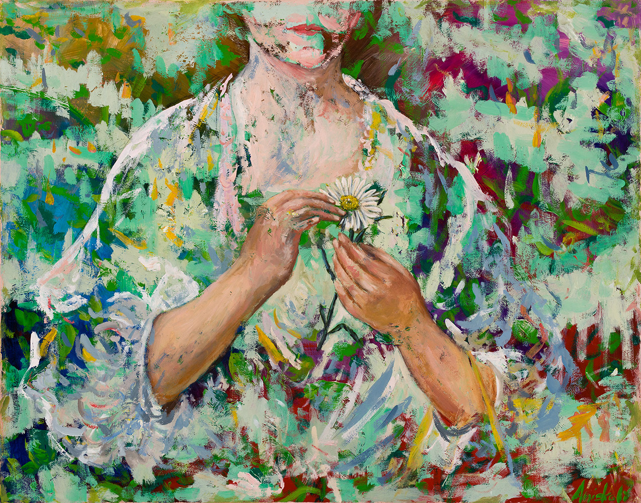 Daisy - Oil on HDF Panel