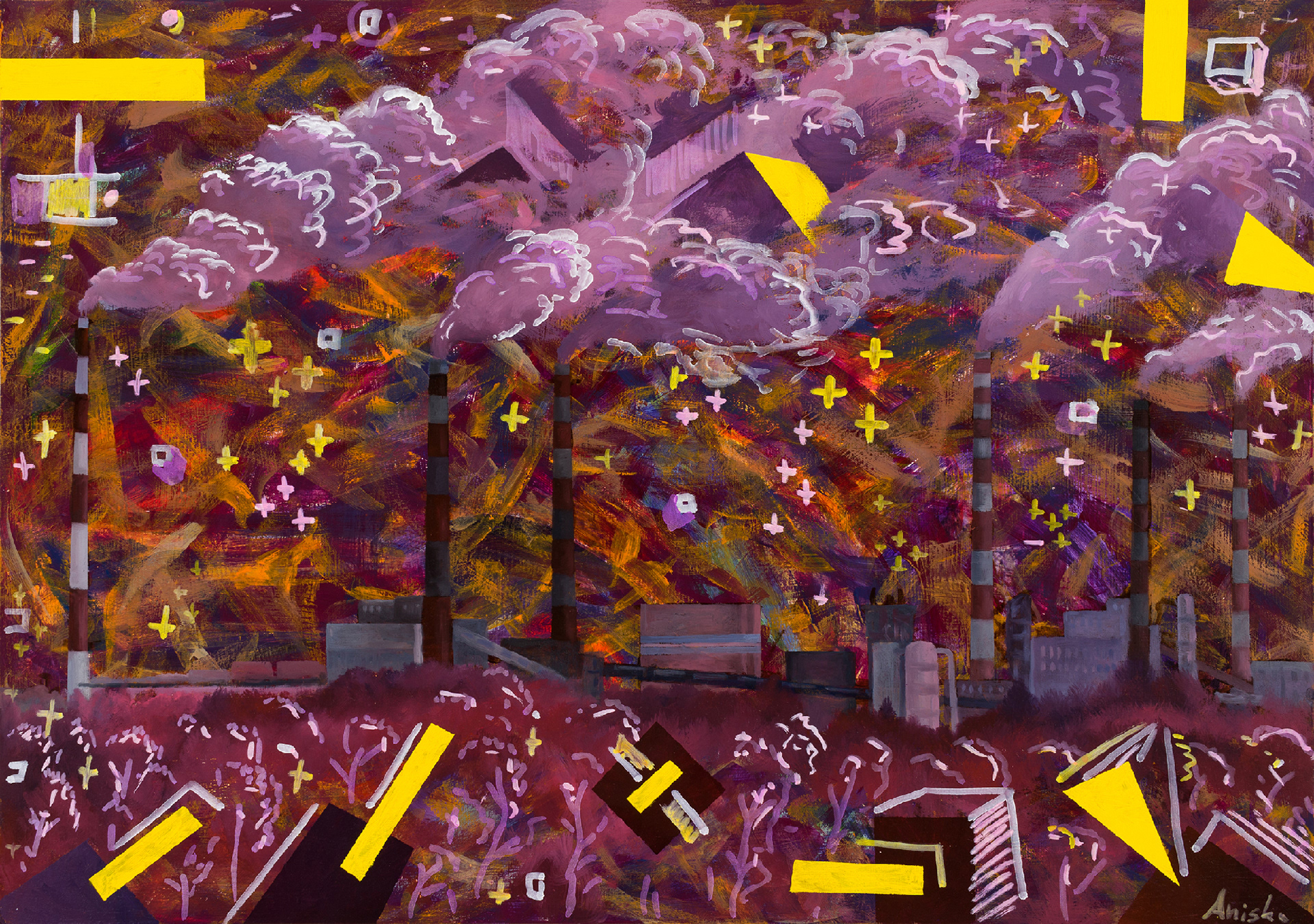 Factory - 2020 - oil on HDF panel