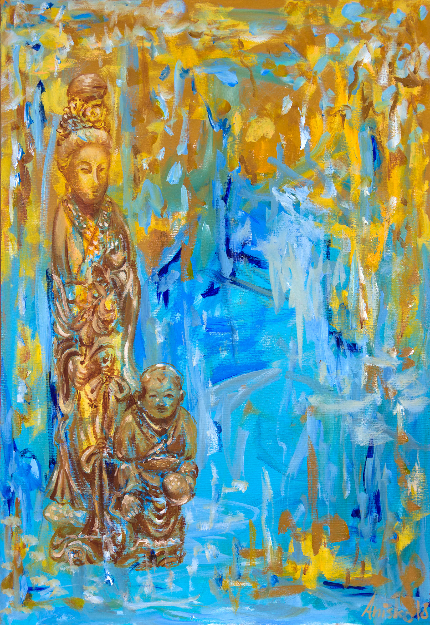 Fairy and Immortal Boy - 2018 - oil on canvas