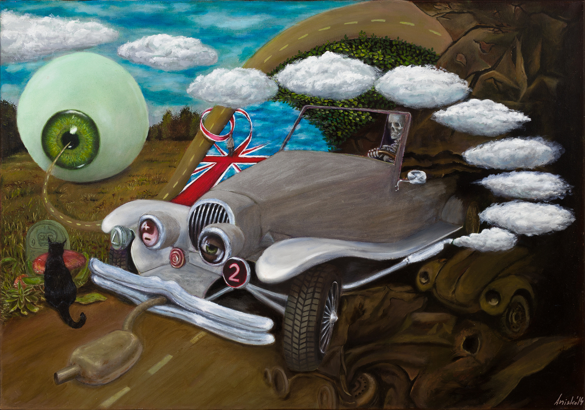 Multidimensional Death of Harmony - 2014 - oil on canvas