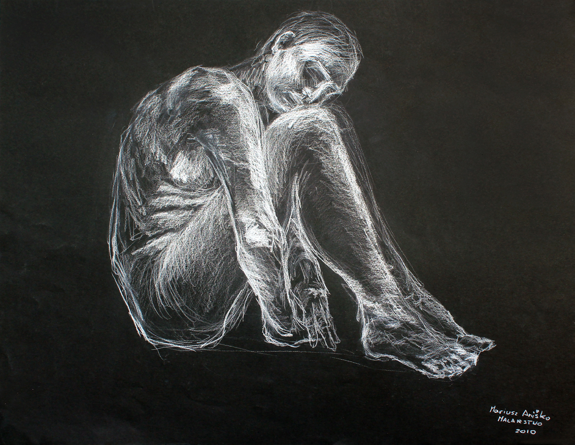 Human Study 28 - 2010 - colored pencil on paper
