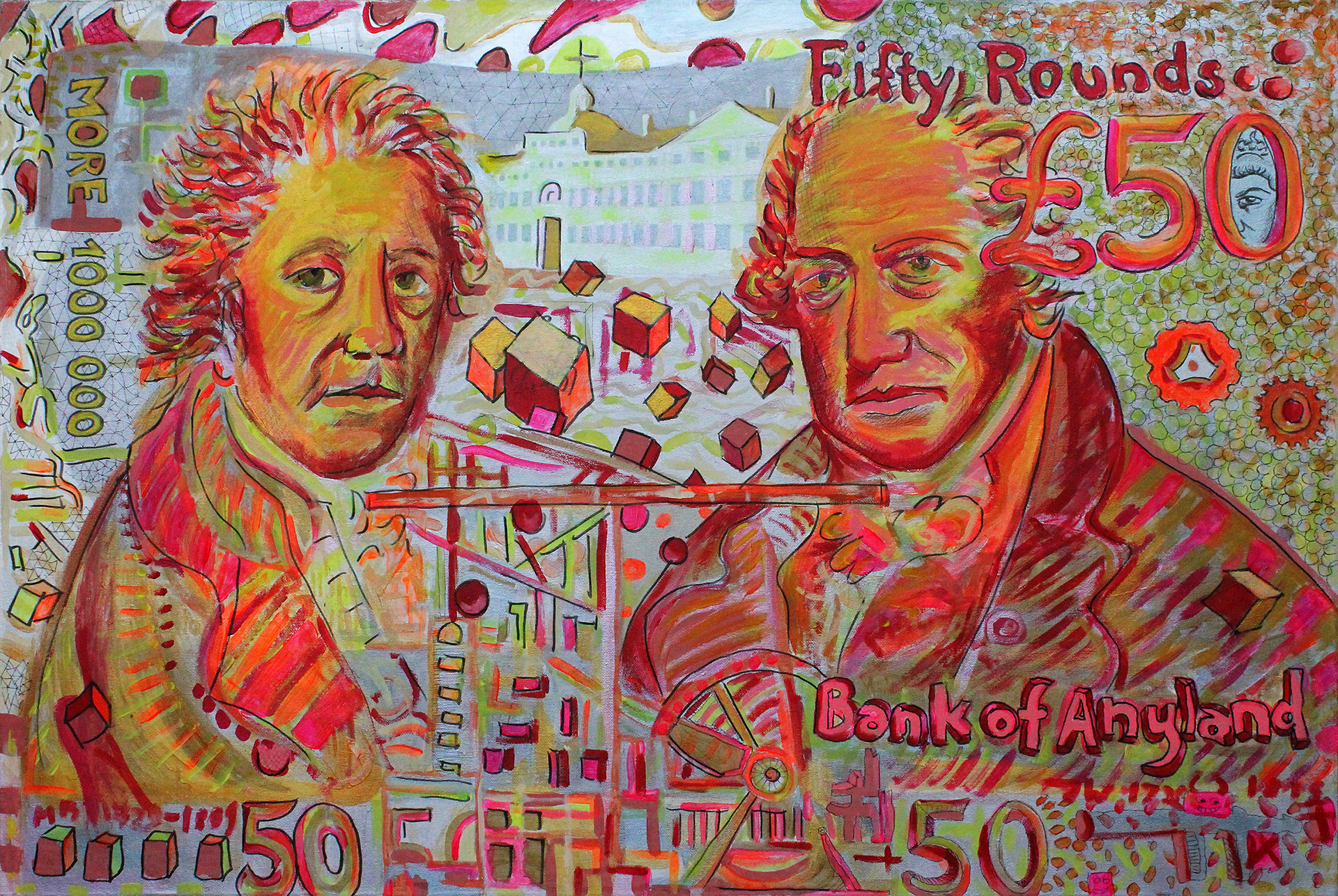 Bank of Anyland - 2016 - acrylic on canvas