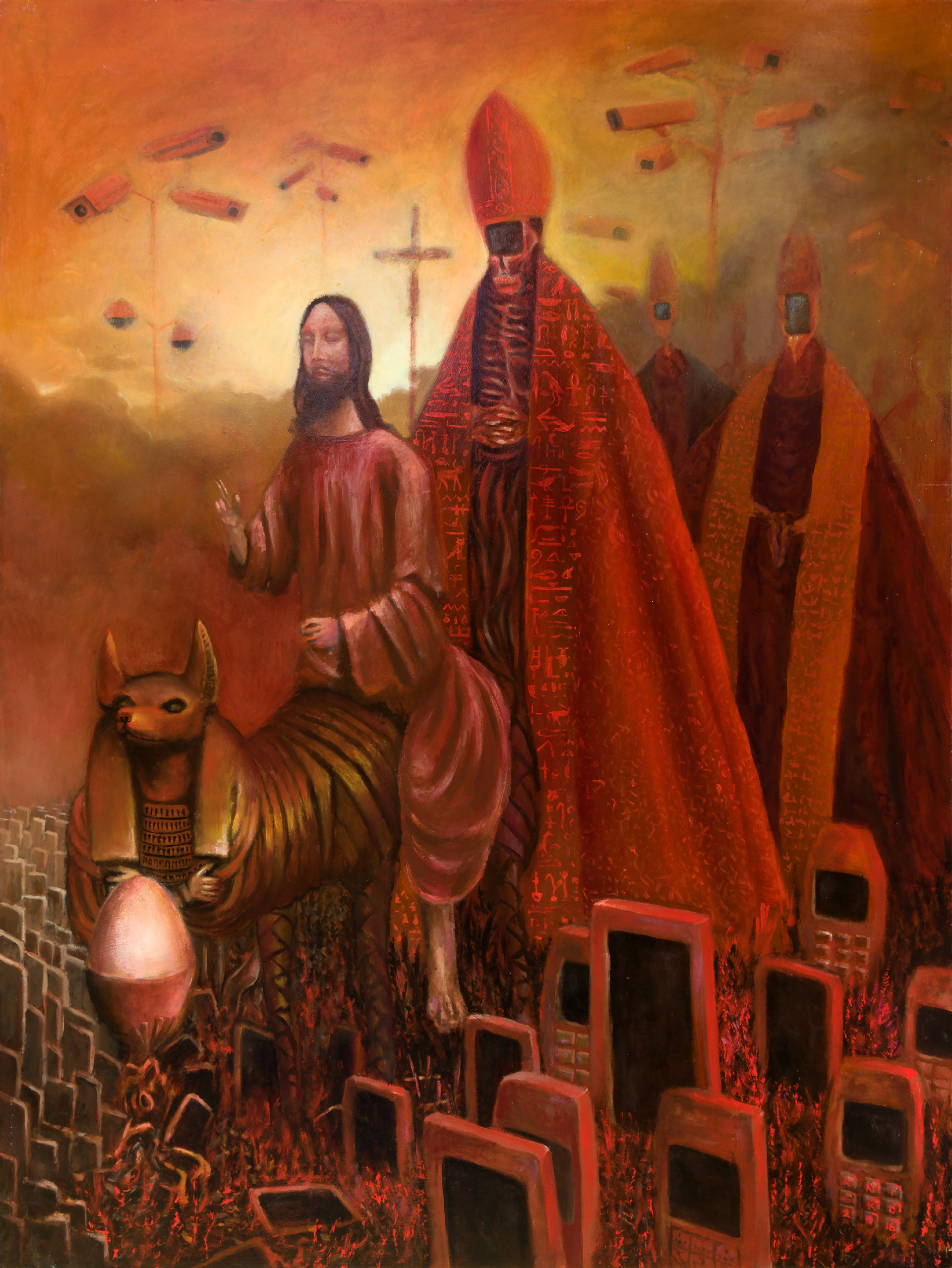 Philosophers and Corporations - 2016 - oil on MDF panel