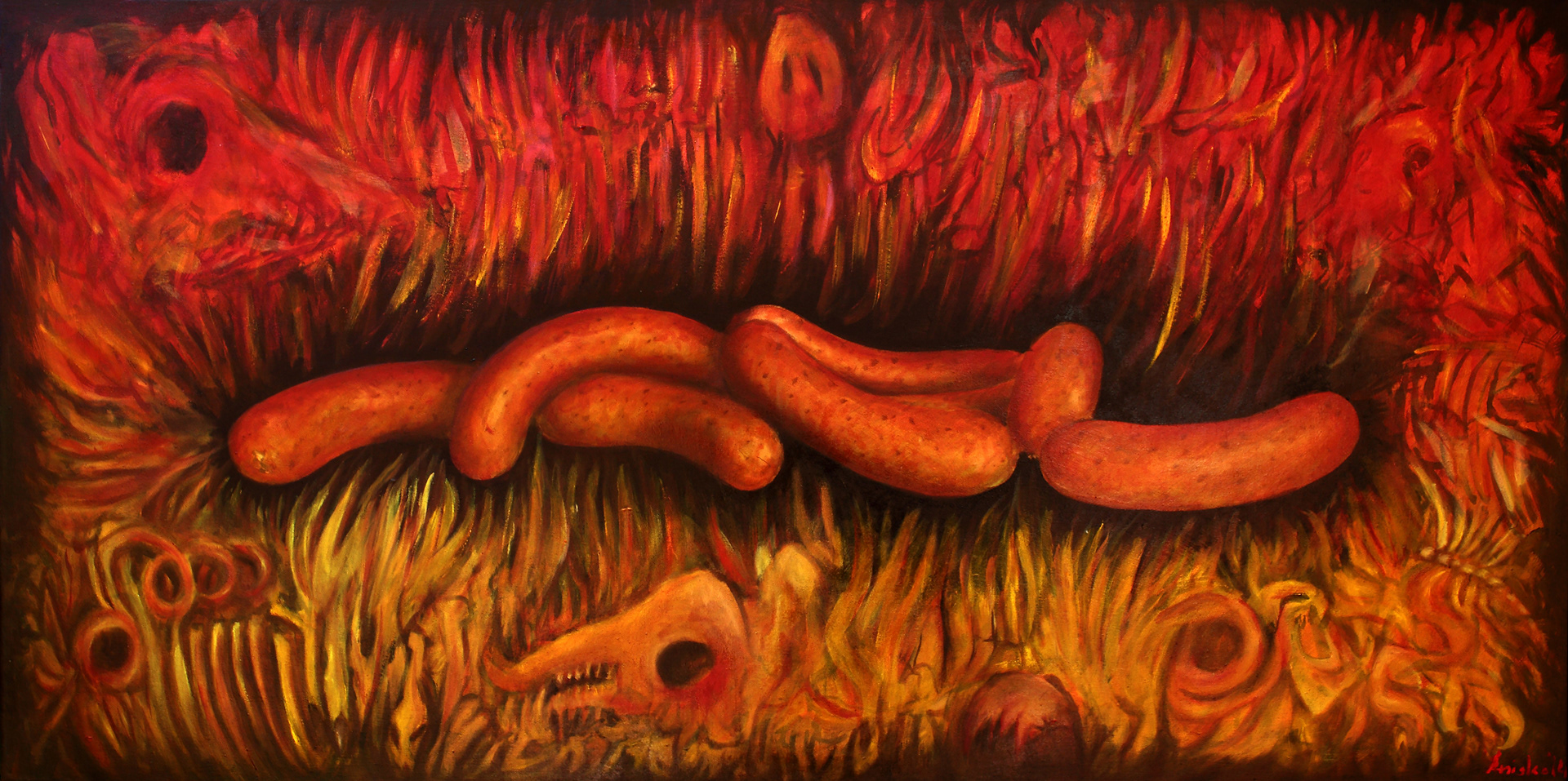 Sausages - 2014 - oil on canvas
