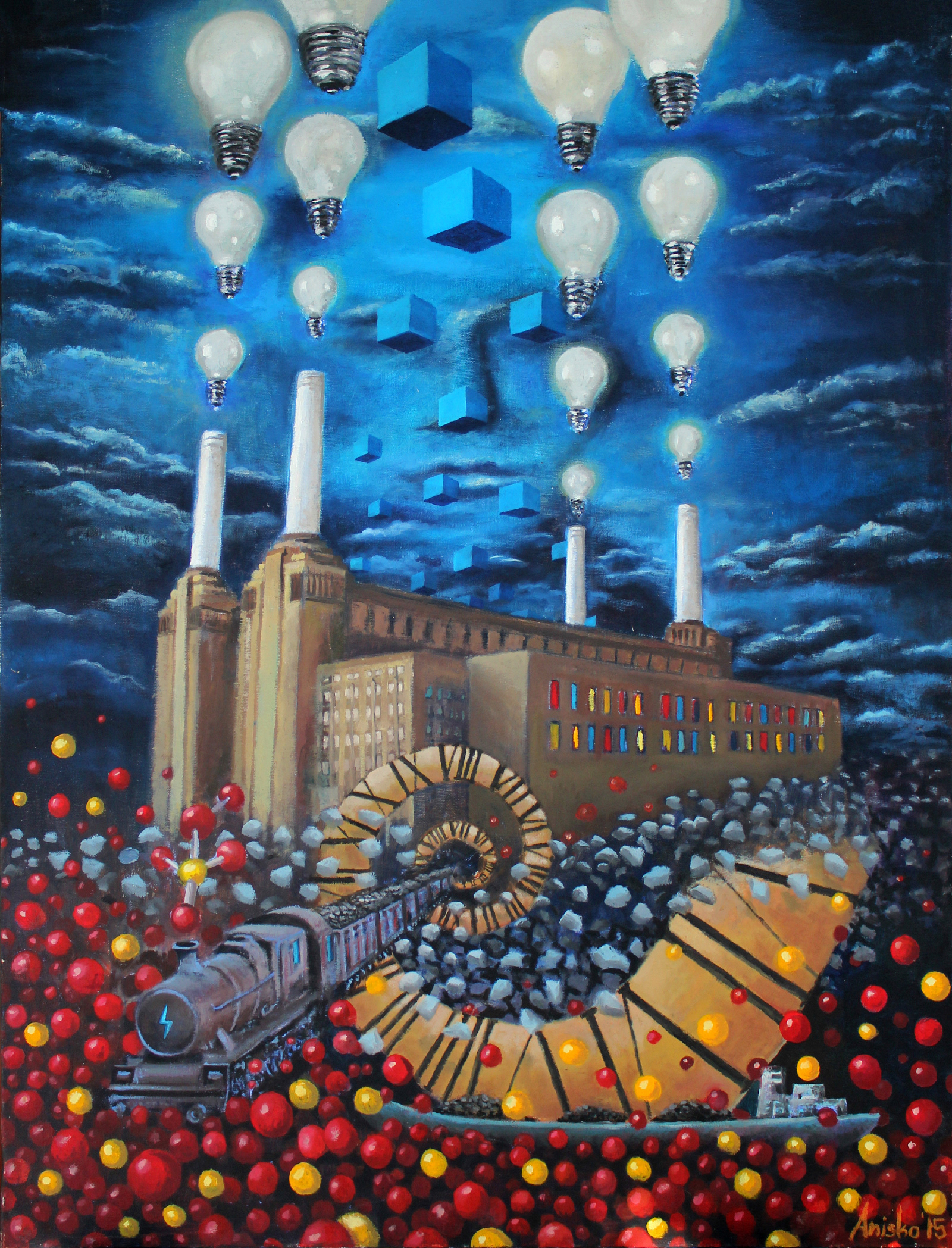 Battersea Power Station - 2015 - oil on canvas