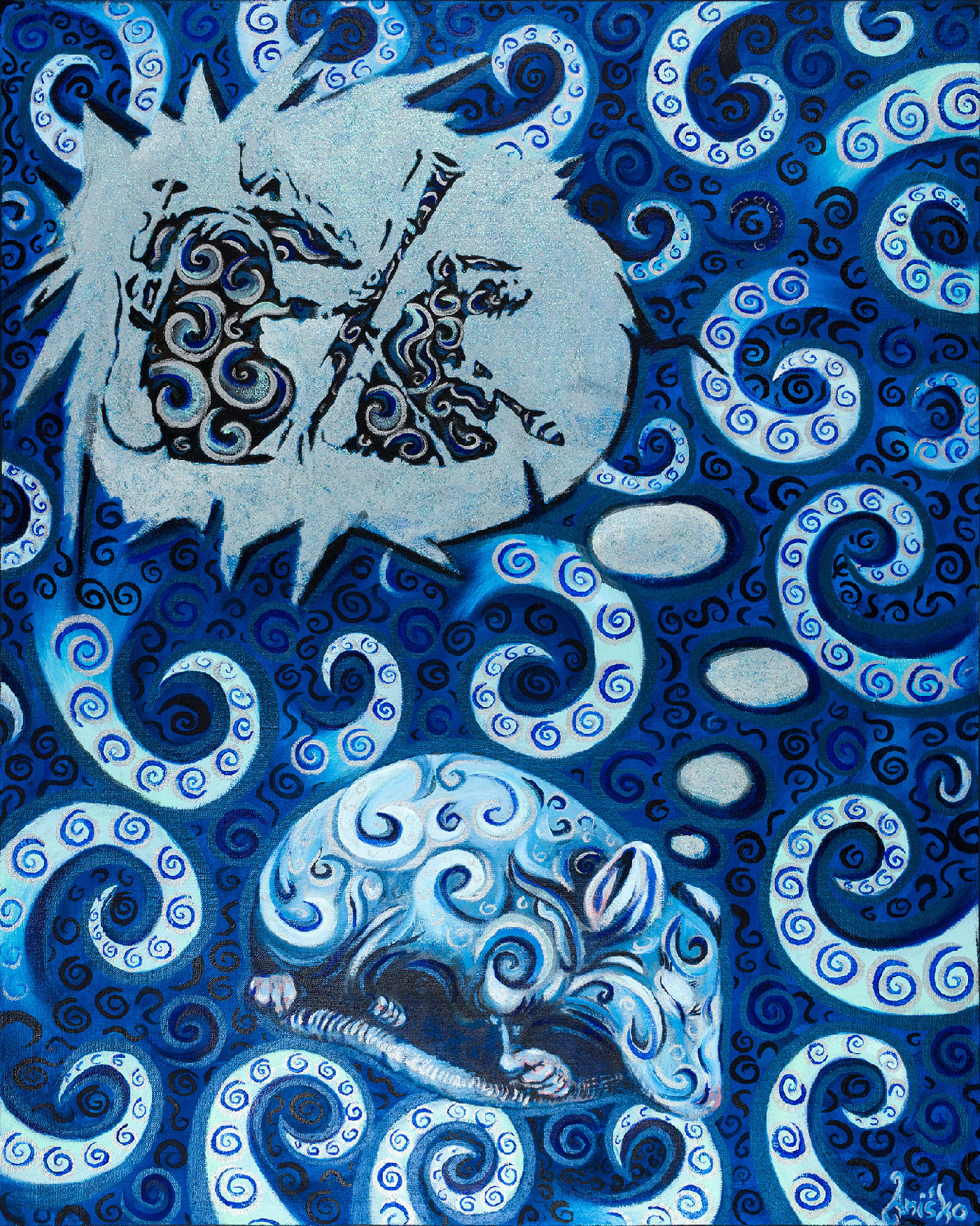 Year of The Rat - 2020 - oil and plastic on linen
