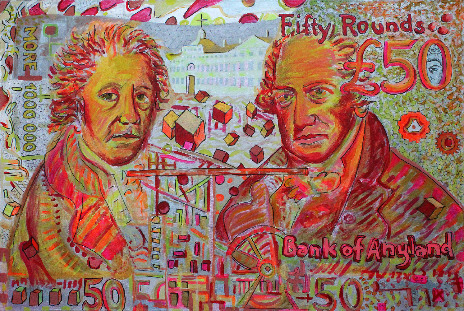 Bank of Anyland - acrylic on canvas
