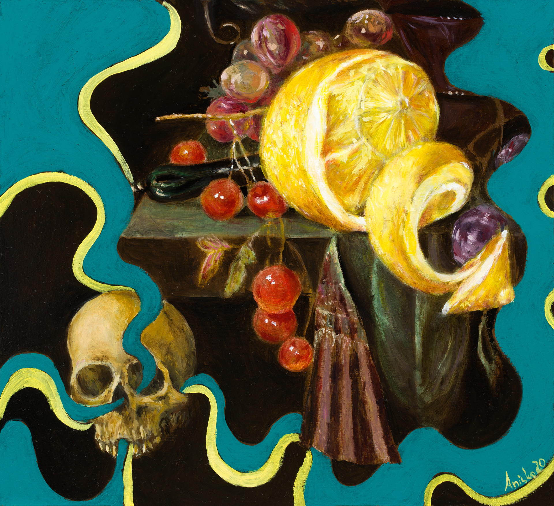 Corporate Farming Fest - 2021 - oil on HDF panel