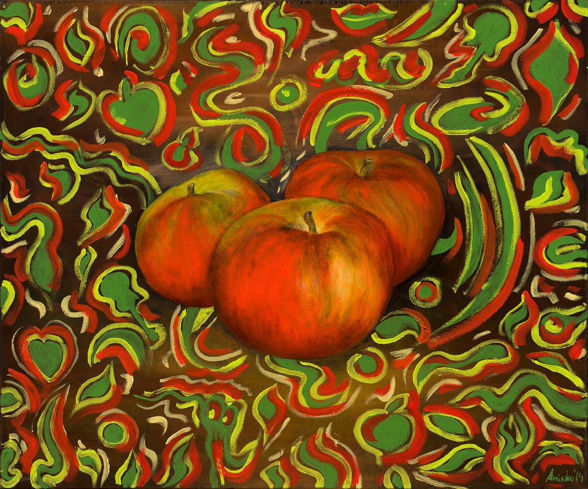 Apples - oil on canvas