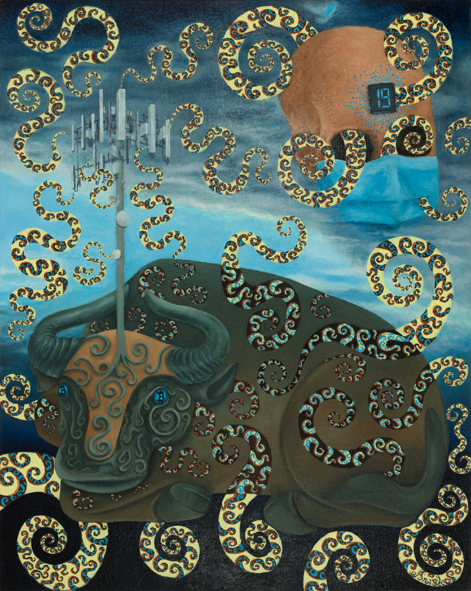 Year of The Ox - 2021 - oil on linen