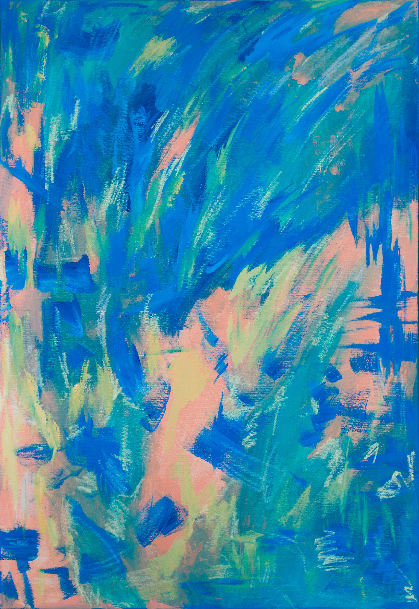 Pink Beach - 2018 - oil, acrylic and oil pastel on canvas ft. Pamela Rys