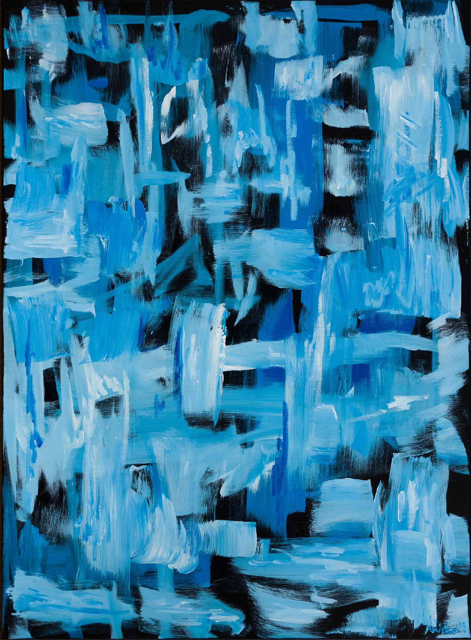Blue and Black - 2019 - oil and acrylic on canvas