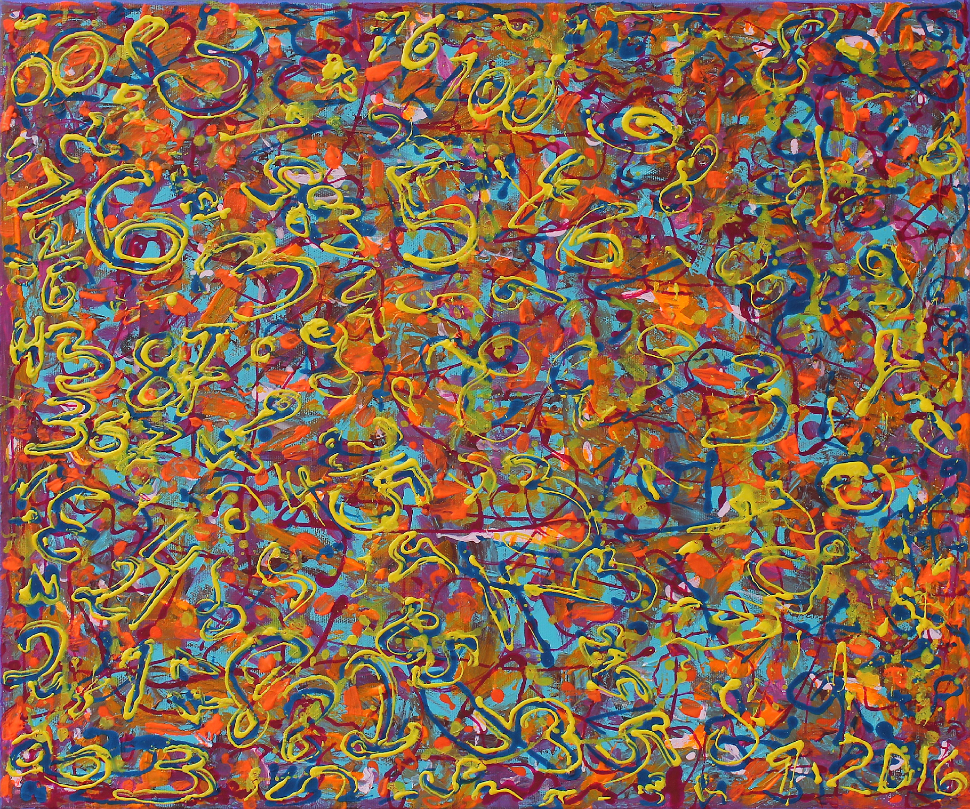 Numbers - 2016 - acrylic on canvas
