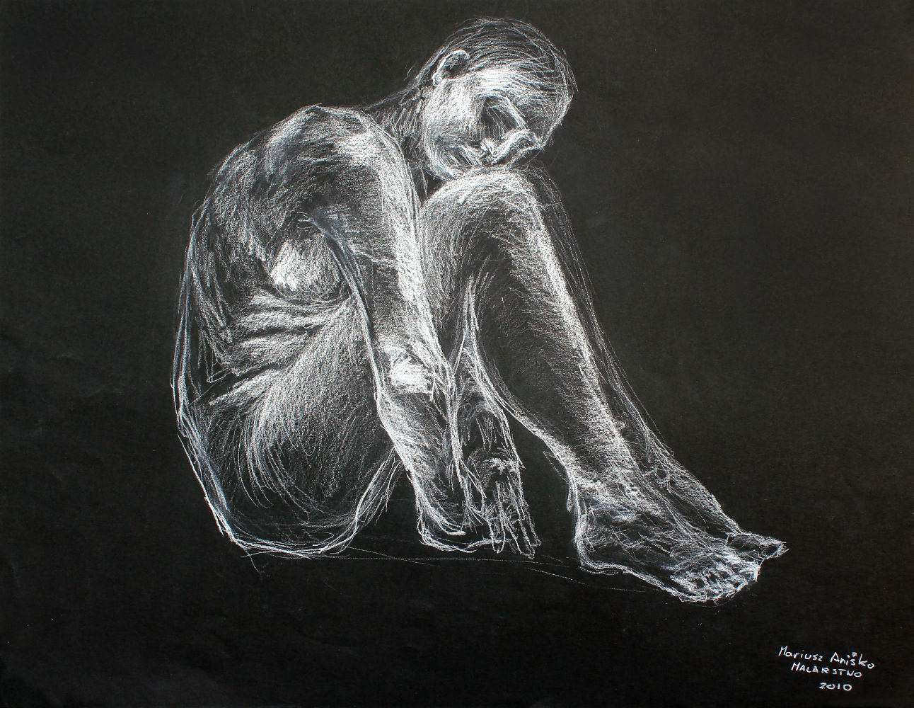 Human Study 28 - coloured pencil on paper