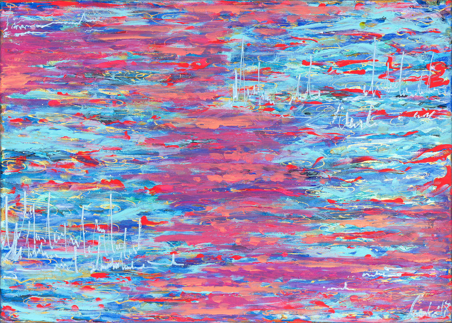 The Sound of Sunset Waves - 2017 - acrylic on canvas