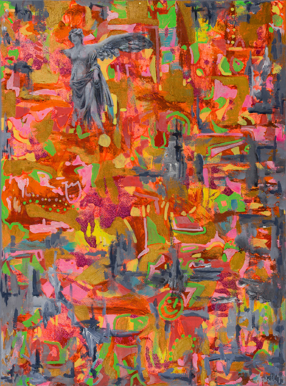 Crystal Express - oil and plastic on canvas