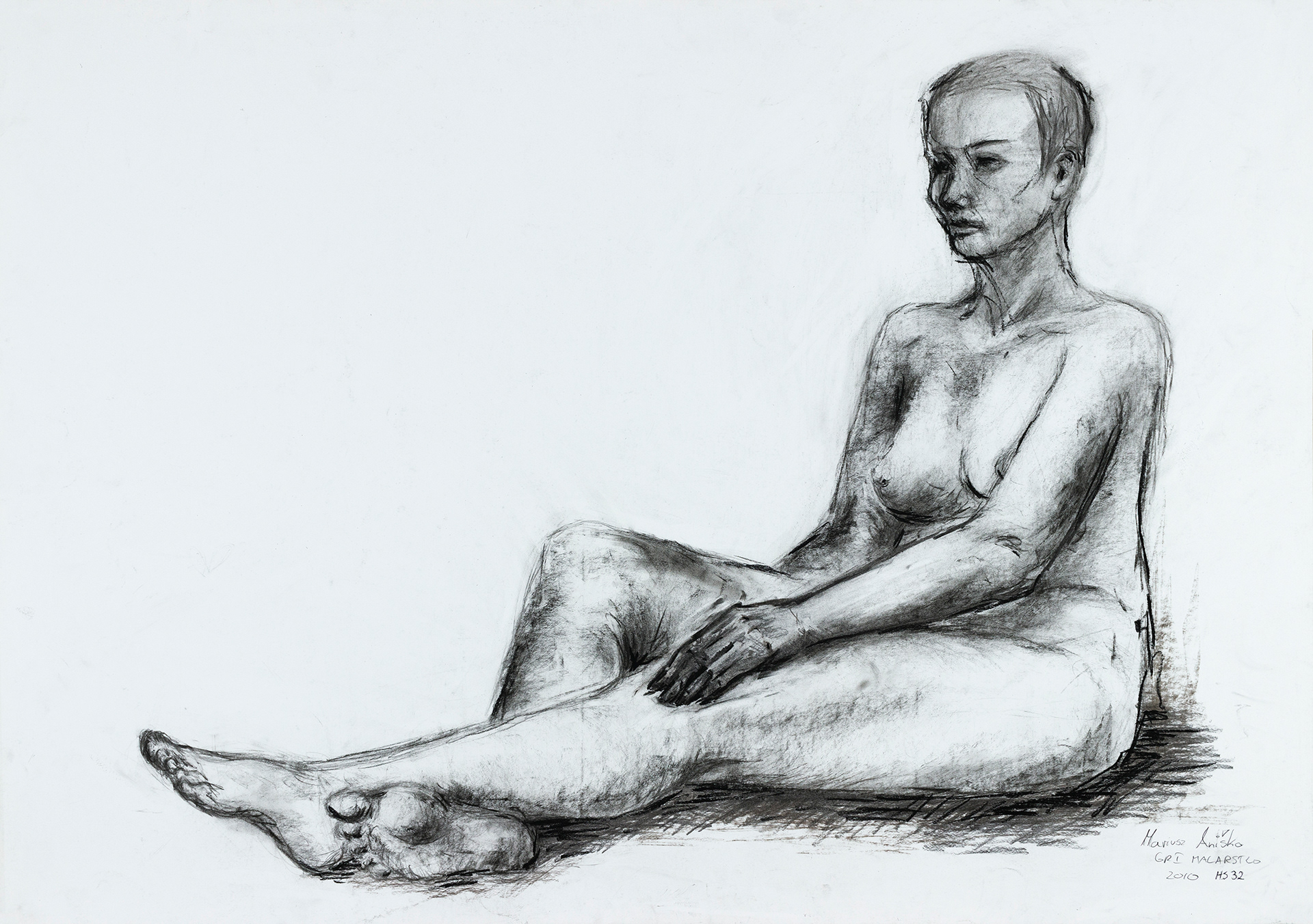 Human Study 32 - 2010 - charcoal on paper
