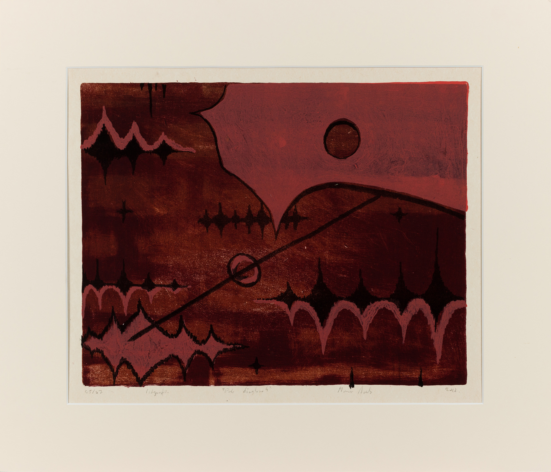 Sound Waves 03 - 2012 - lithograph on paper