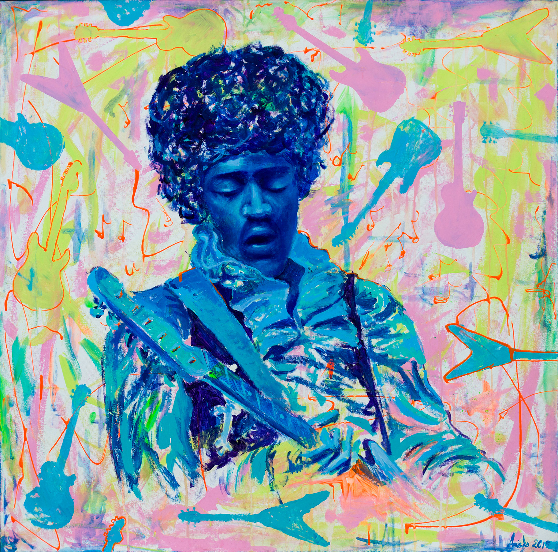Jimi Hendrix - 2015 - acrylic on canvas