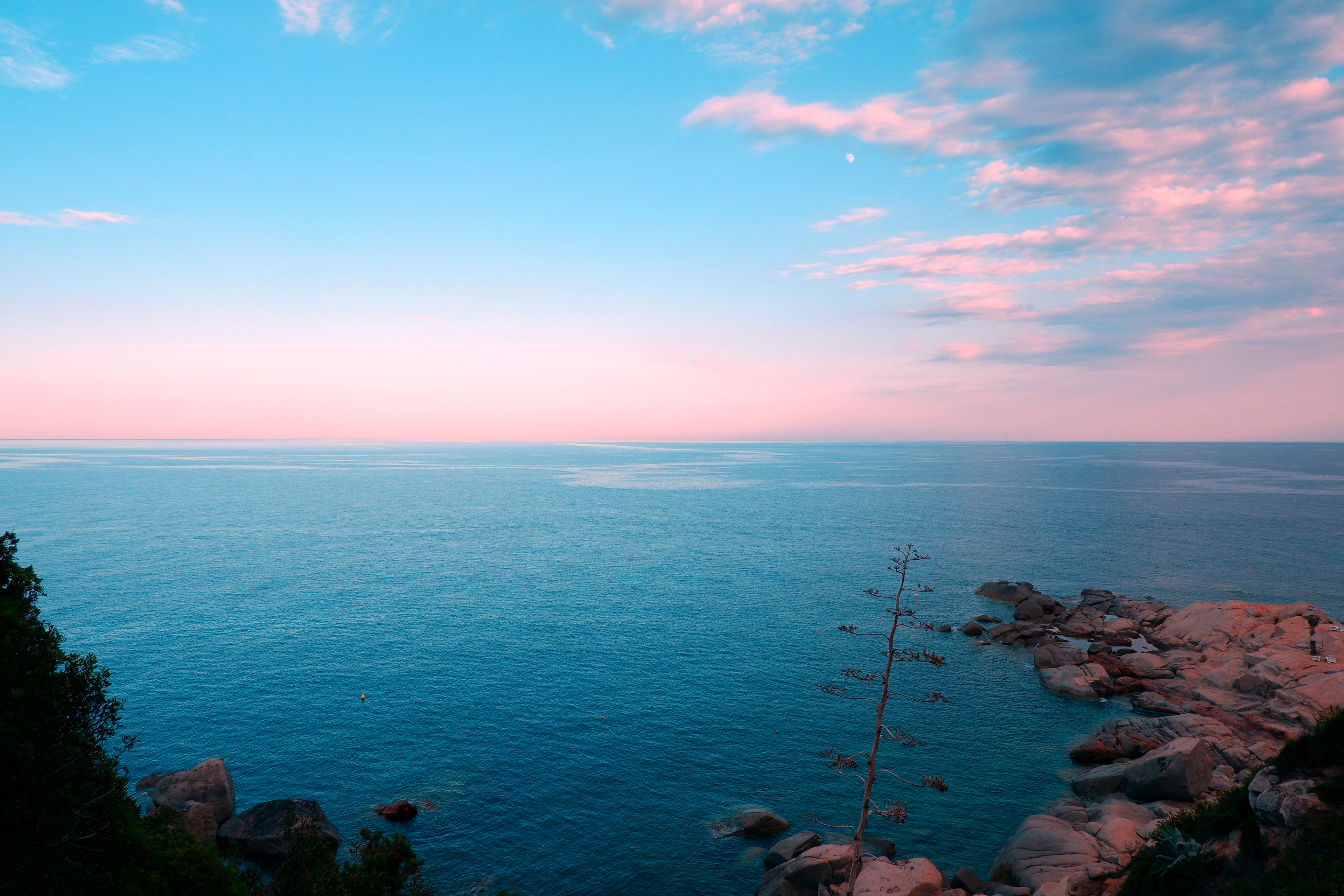 Tyrrhenian sea at sunset