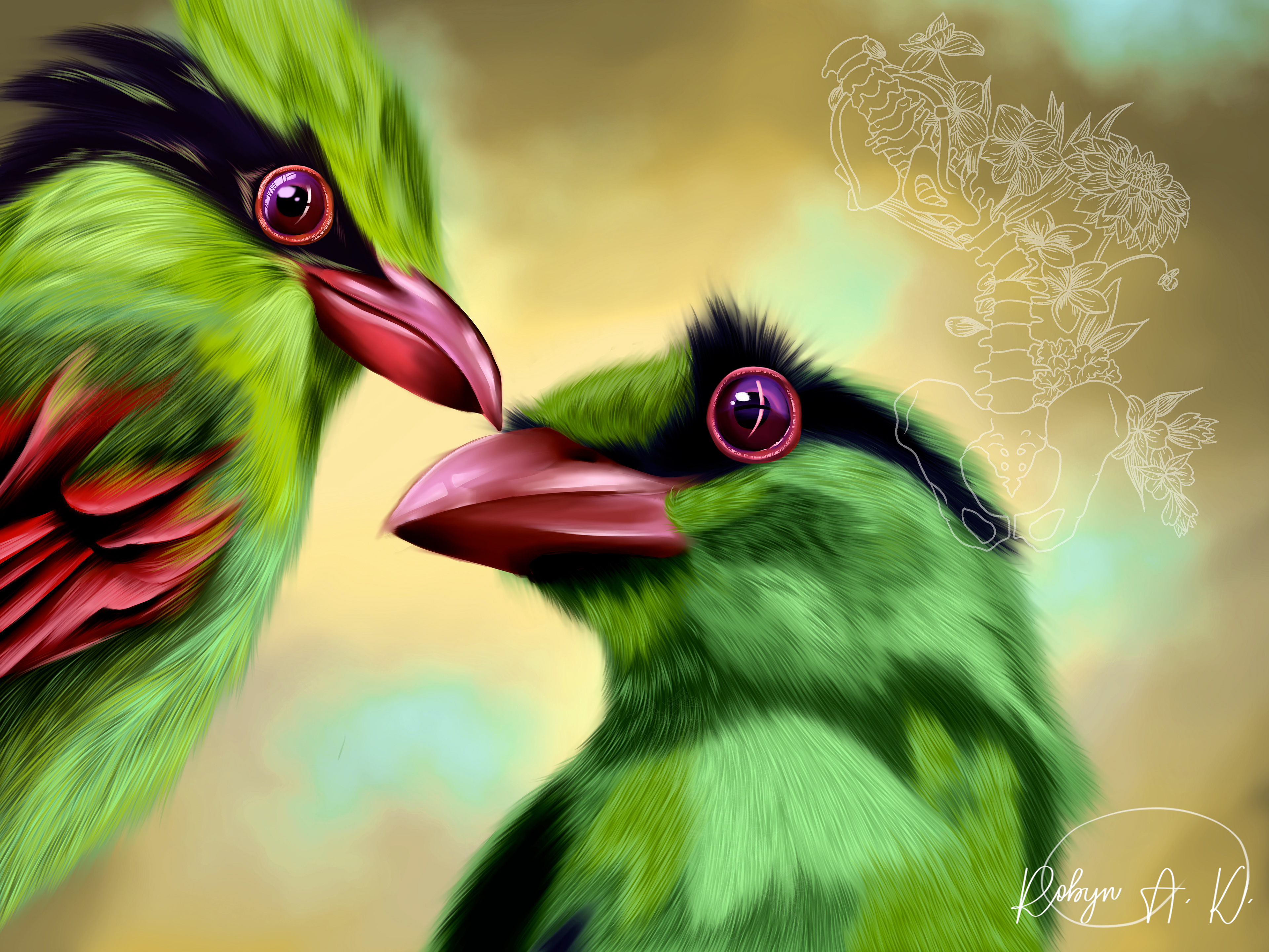 J ~ Javan Green Magpie