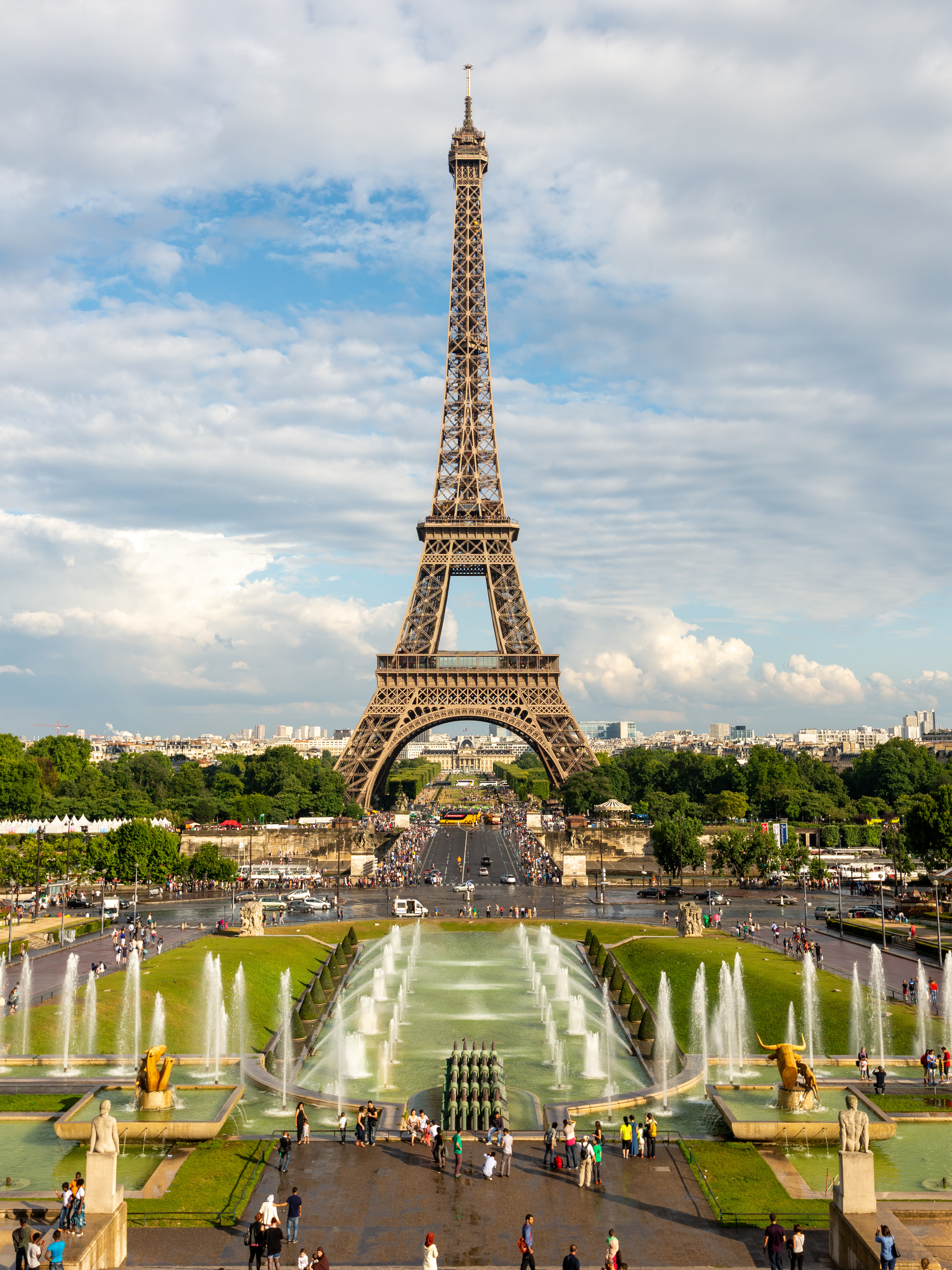 The Eiffel Tower, named after the engineer Gustave Eiffel, whose company designed and built the tower (Completed in 1889). This iconic colossal landmark, although initially hated by many Parisians artists and intellectuals, is now a famous symbol of French civic pride. One of the best views of the tower is from Trocadéro square (Espl. du Trocadéro), where I took this photo.