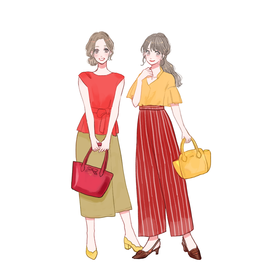 イラストレーターmeecoのポートフォリオサイト Peachy シチュエーションバウンドコーデ