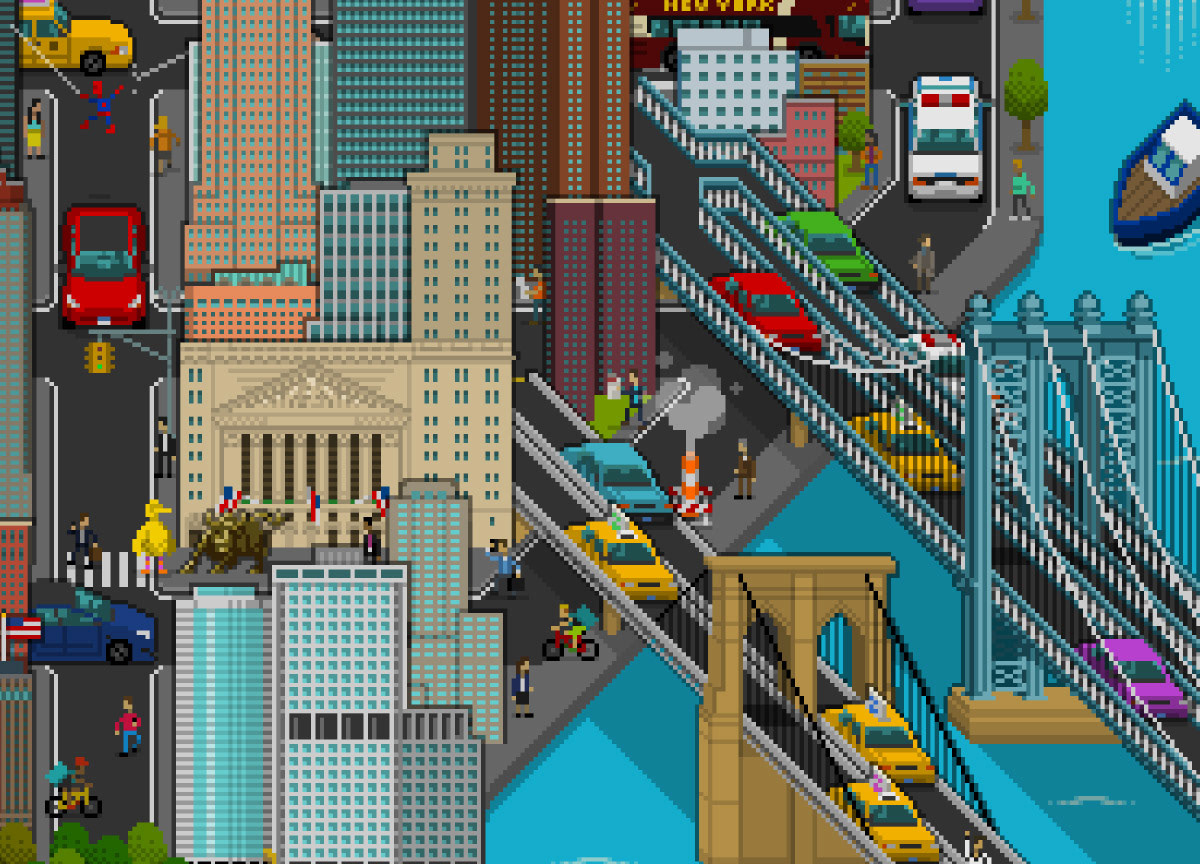 "8-Bit New York" jigsaw (detail)