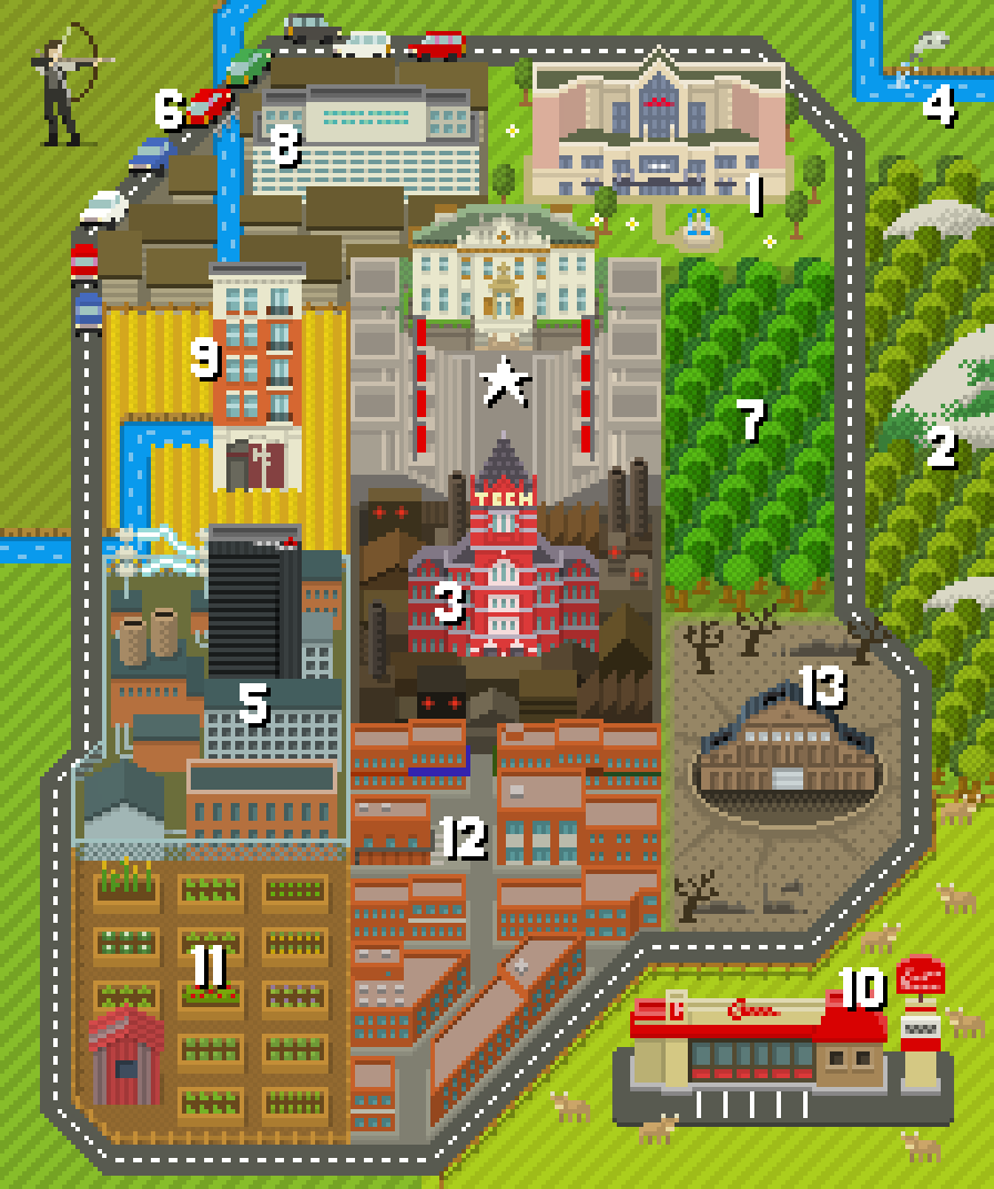 Map Of Atlantan Hunger Games Filming Locations