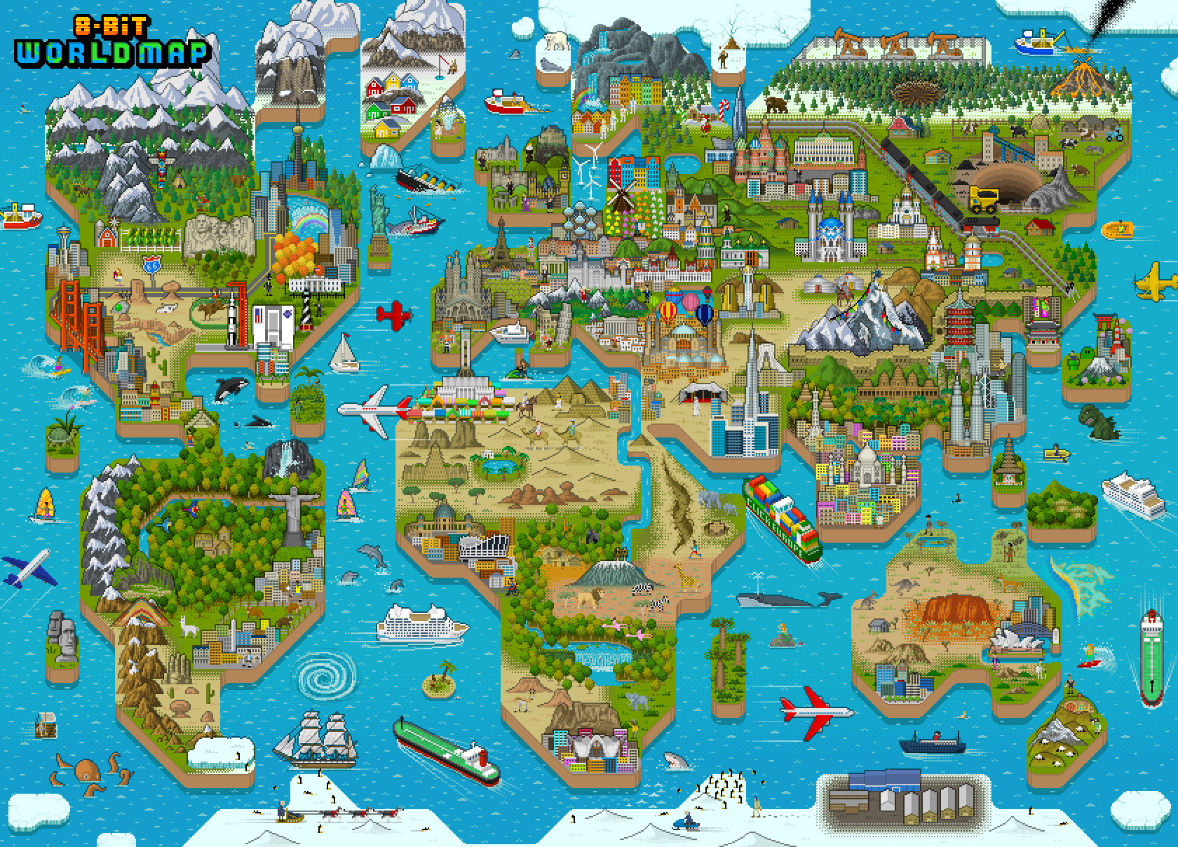 "8-Bit World" jigsaw