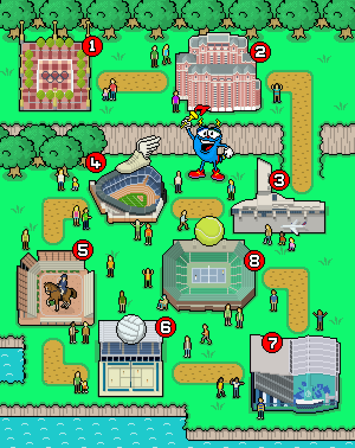 Map Of  1996 Atlanta Olympic Games