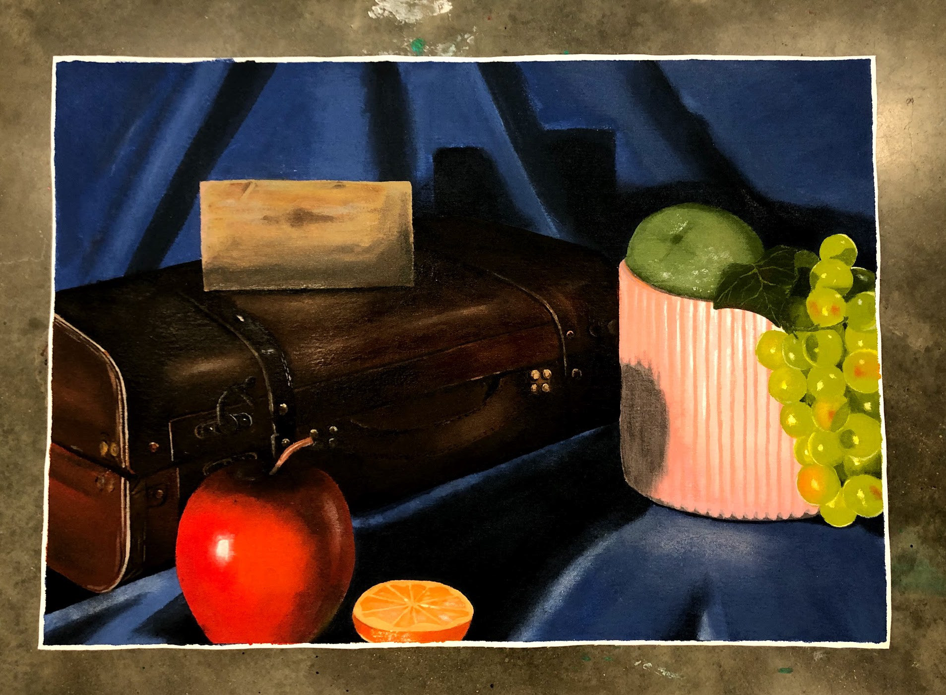 Still Life. Acrylic on un-stretched canvas. (October 2019)