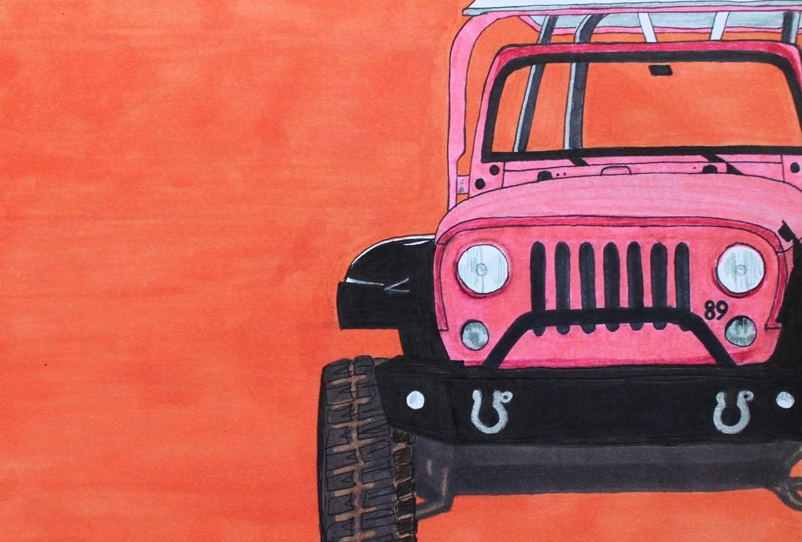 Sedona, AZ. Alcohol markers on paper. (2017)