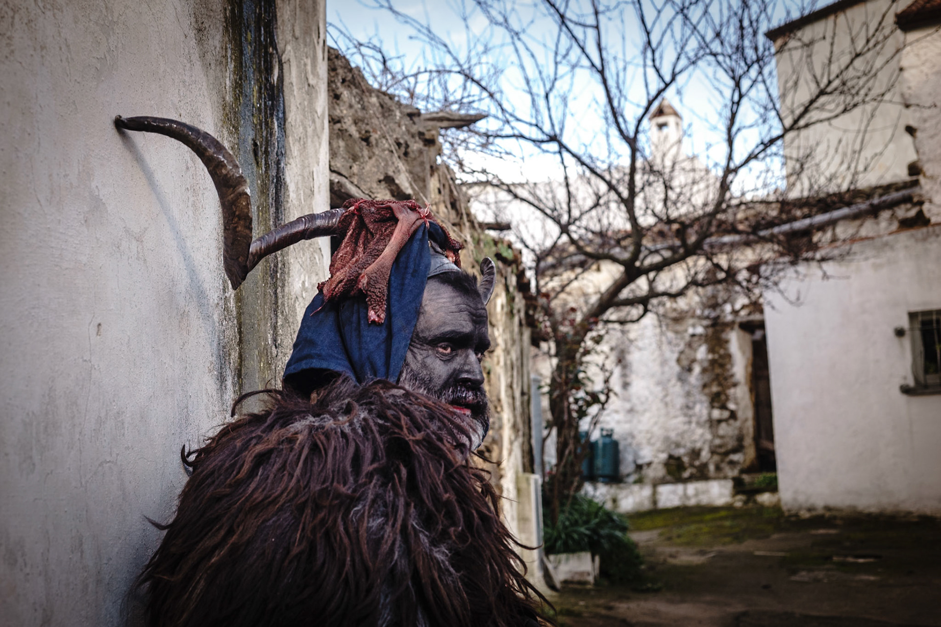 Lula (Nu) - febbraio 2018.Su Battileddu durante la processione nel paese di Lula.Lula (Nu) - February 2018.Su Battileddu during the procession in the village of Lula.