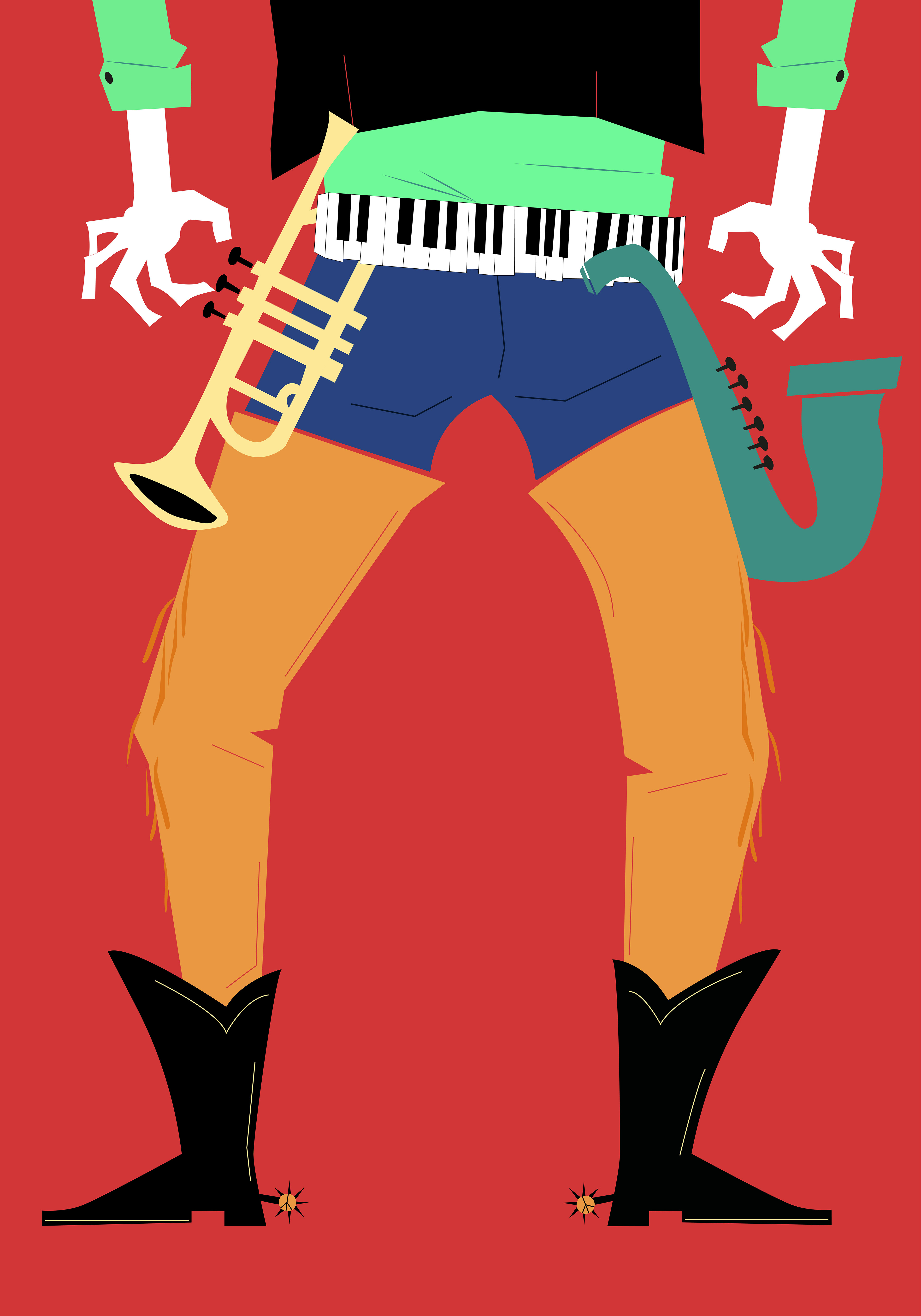 Poster selected for the Festival Exhibition "We want Jazz. Jazz no war". Poland 2022